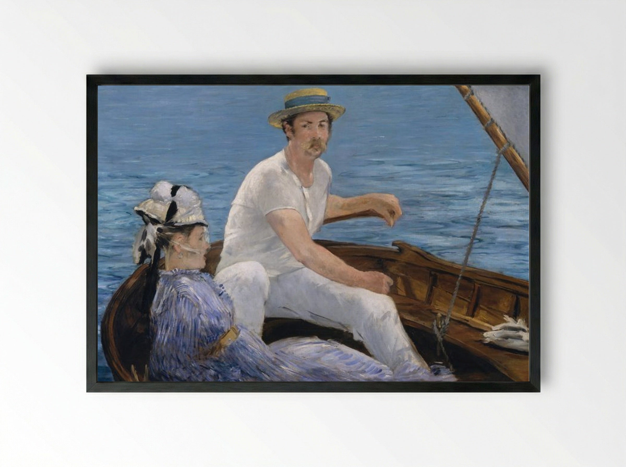 Boating - Édouard Manet - Framed Print Black