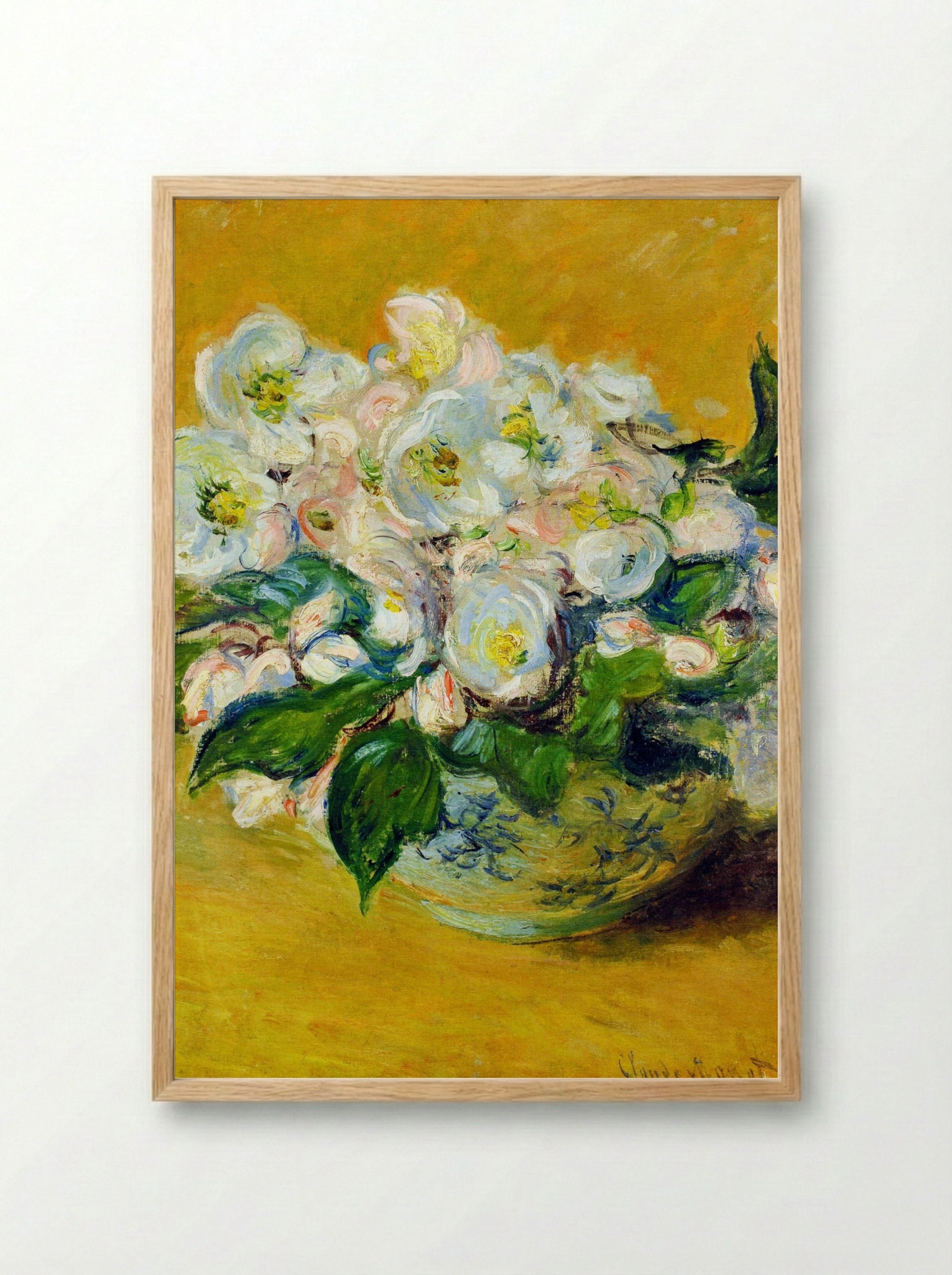 Christmas Roses - Claude Monet - Framed Print Wood