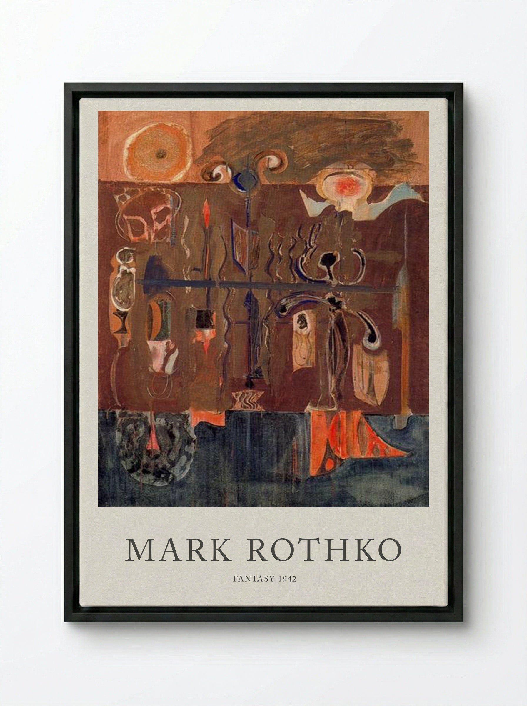 Fantasy - Mark Rothko - Framed Canvas Black
