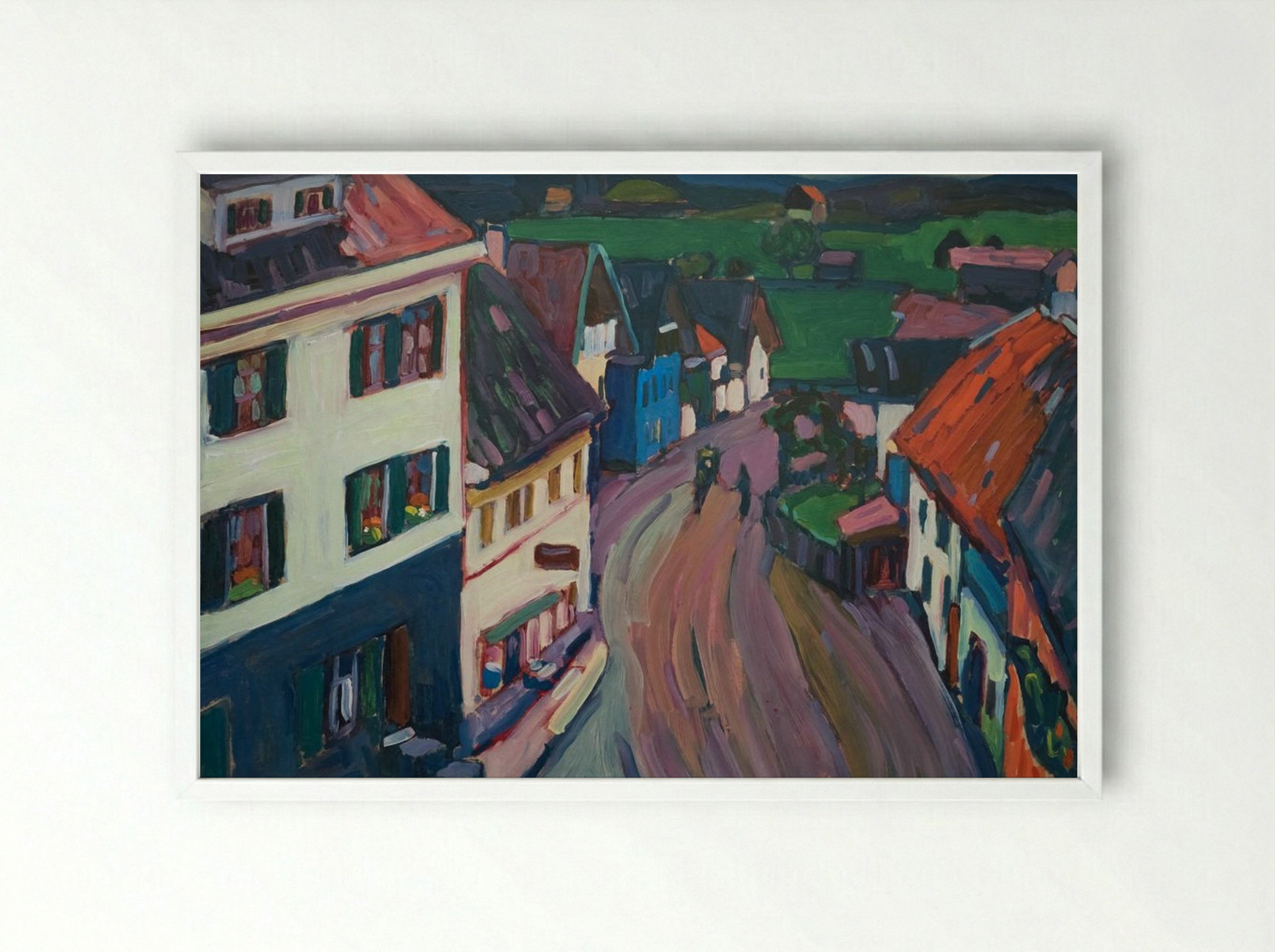 View from the Window of the Griesbräu - Alexej von Jawlensky - Framed Print White