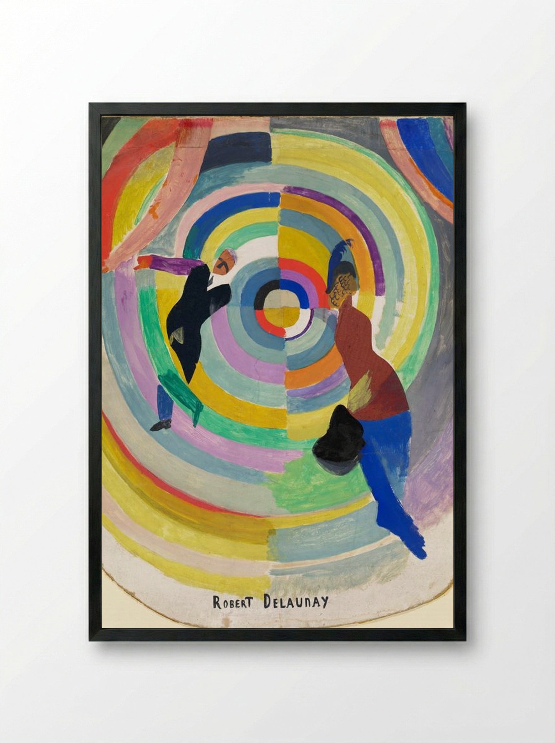 Political Drama - Robert Delaunay - Framed Print Black
