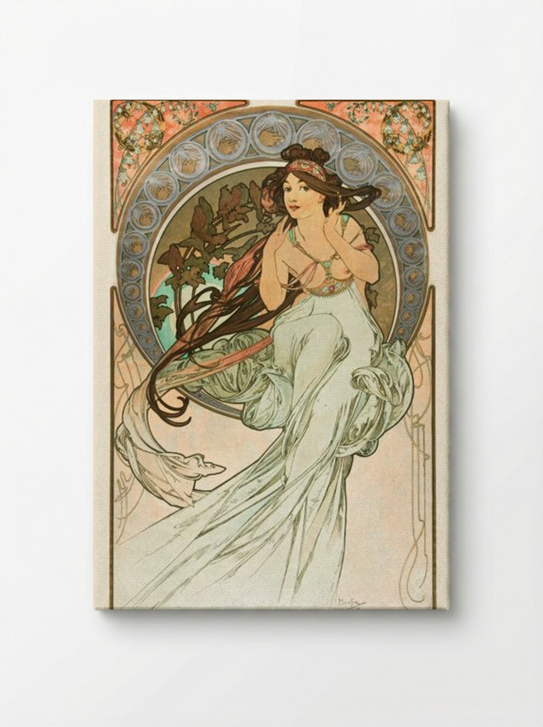Music, from 'Les Arts' - Alphonse Mucha - Canvas