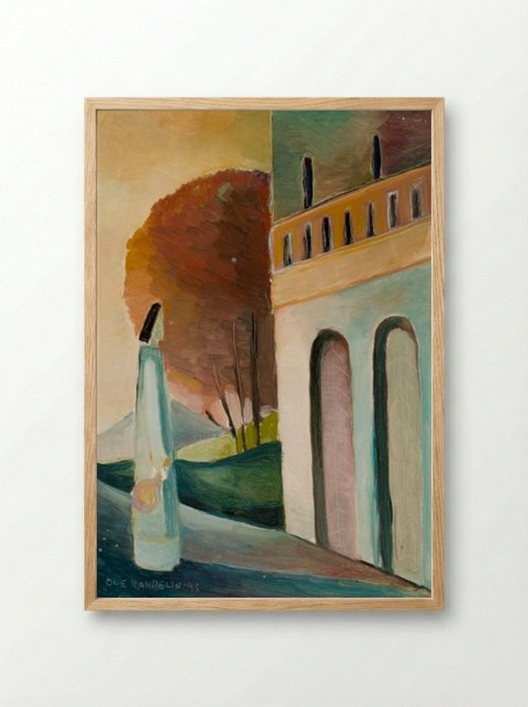 At a Palace Gate - Ole Kandelin - Framed Print Wood