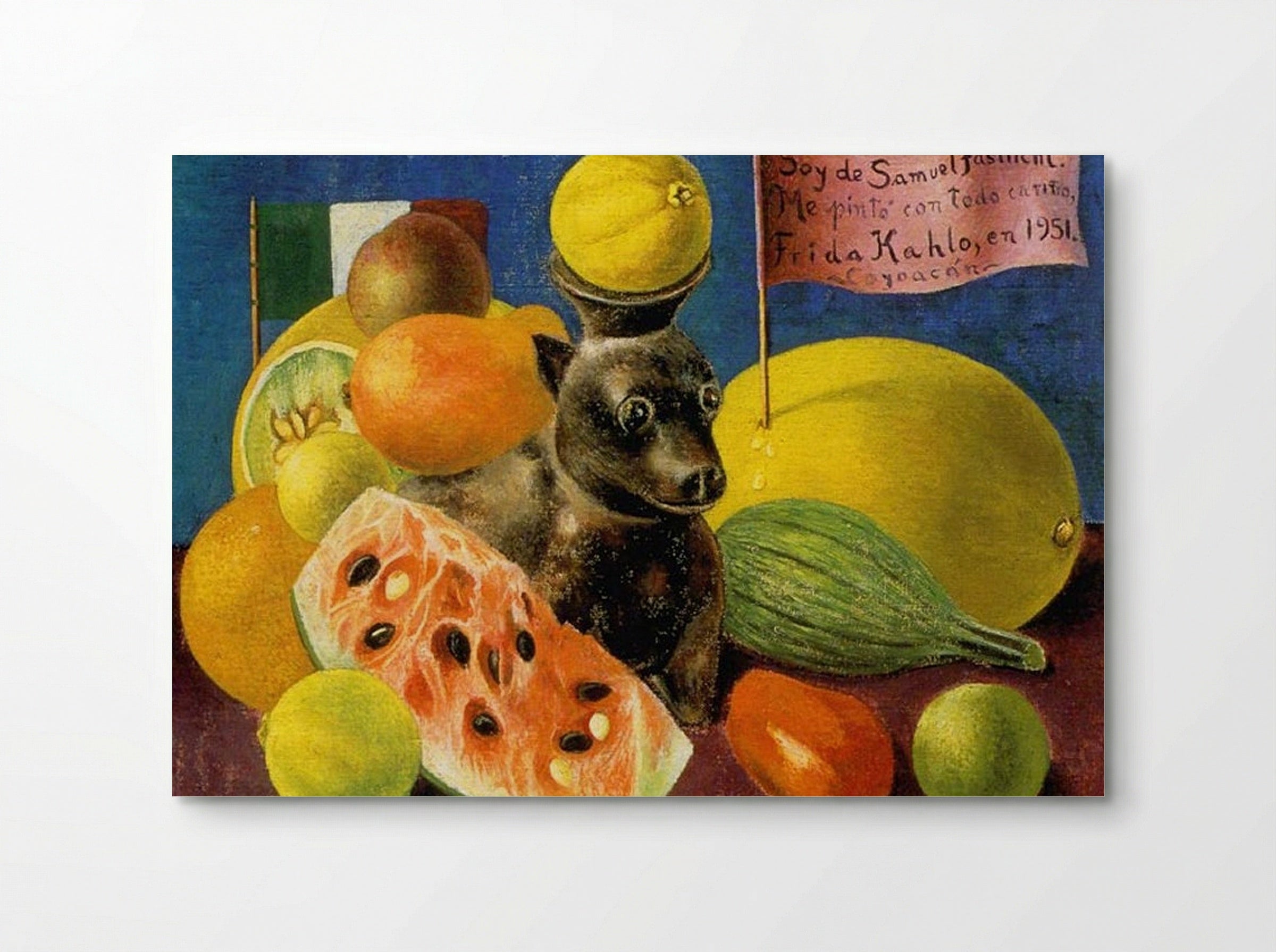 Still Life with Dog (Self-Portrait Dedicated to Samuel Fastlicht) - Frida Kahlo - Poster