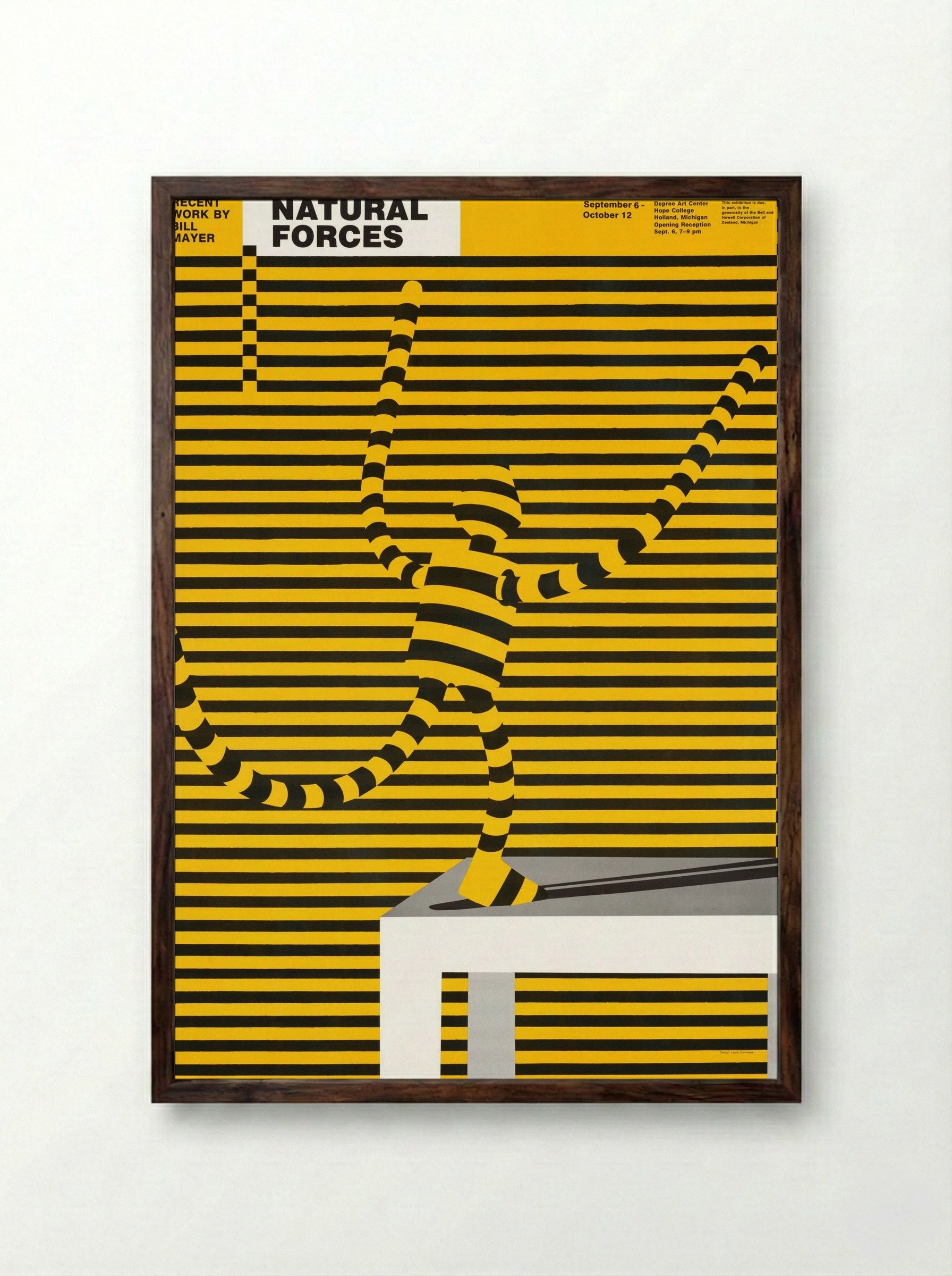 Natural Forces: Recent Work by Bill Mayer (Poster) - Lanny Sommese - Framed Print Dark Wood