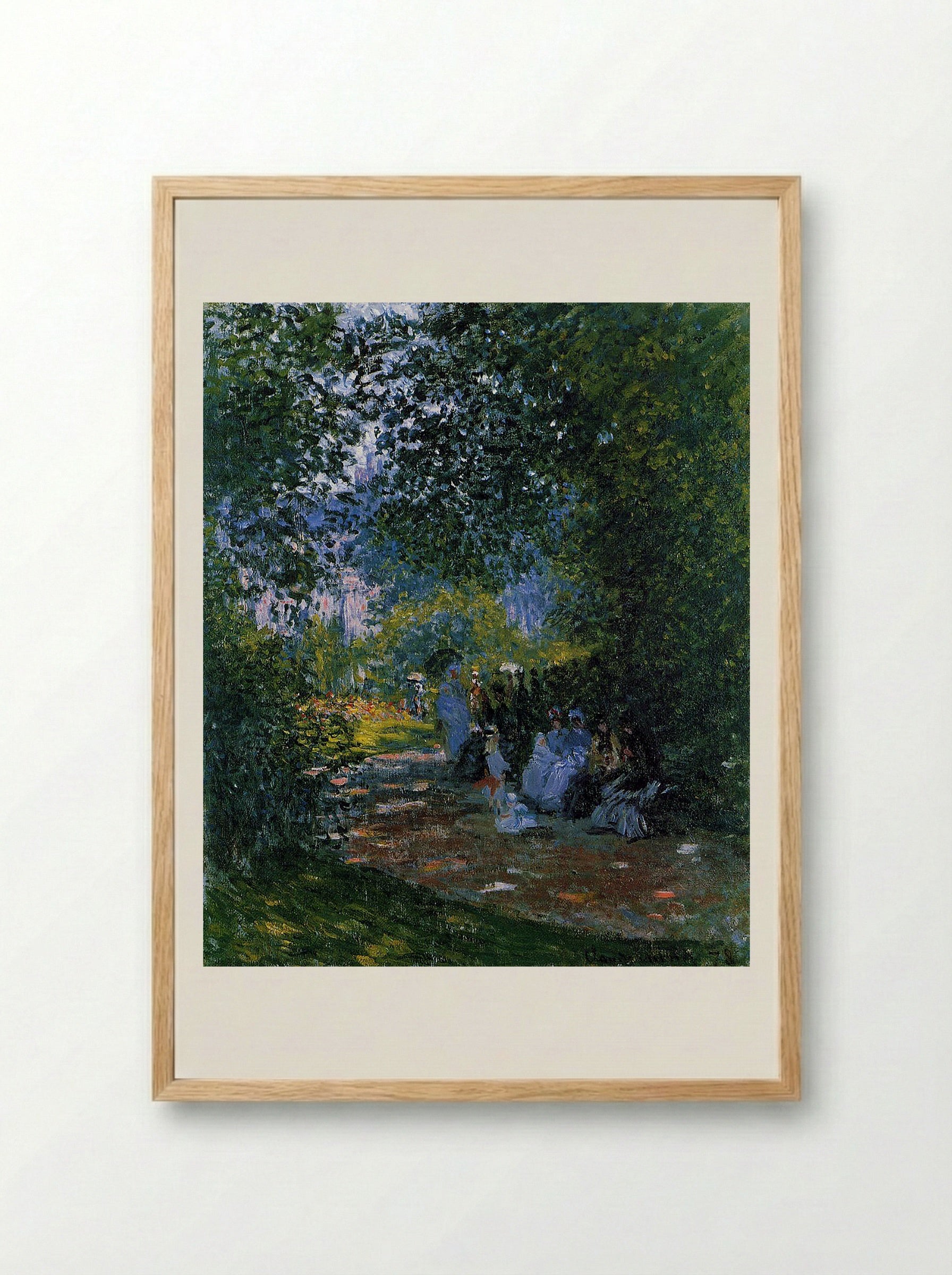 At the Parc Monceau - Claude Monet - Framed Print Wood