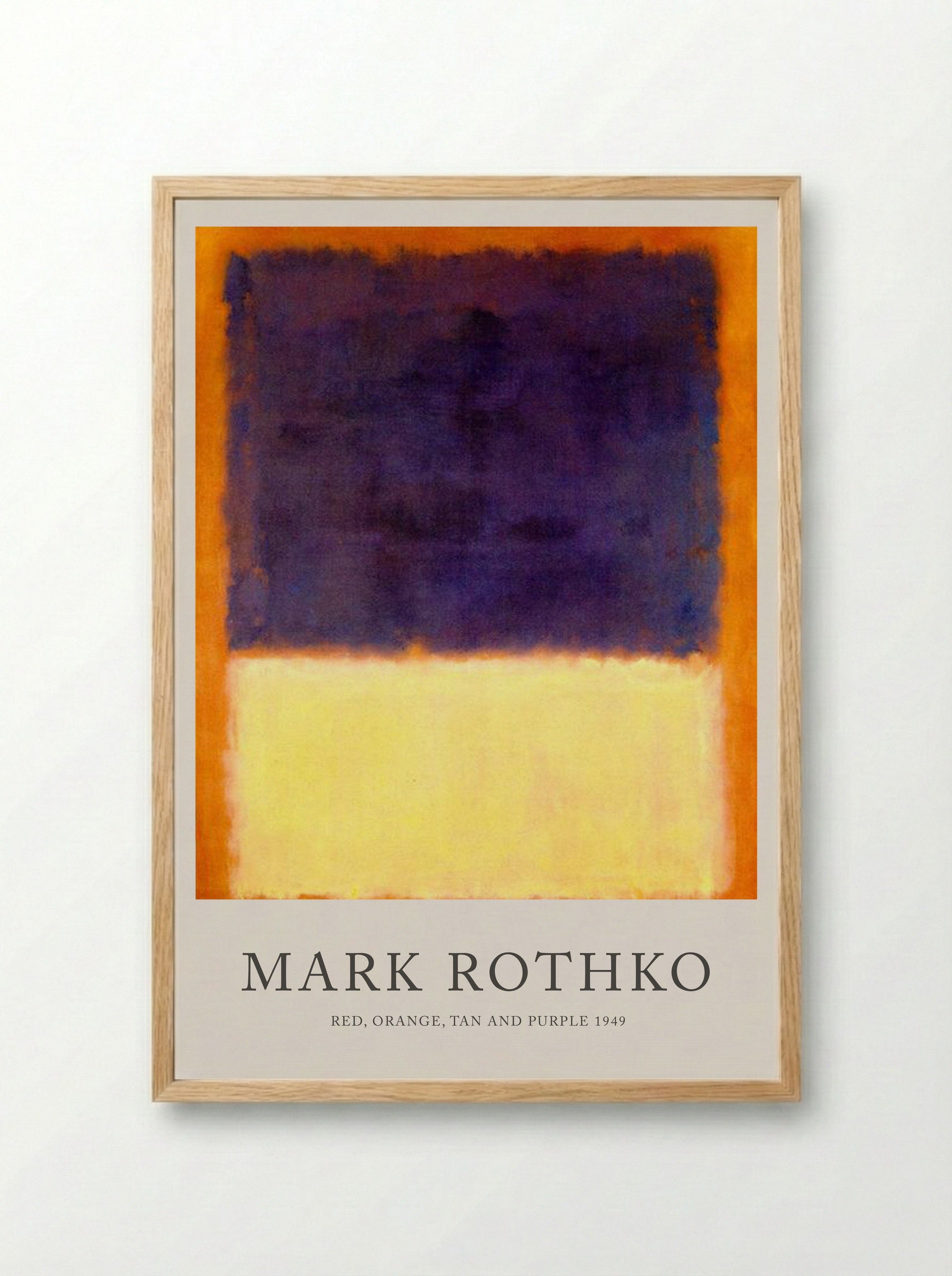 Red, Orange, Tan and Purple - Mark Rothko - Framed Print Wood