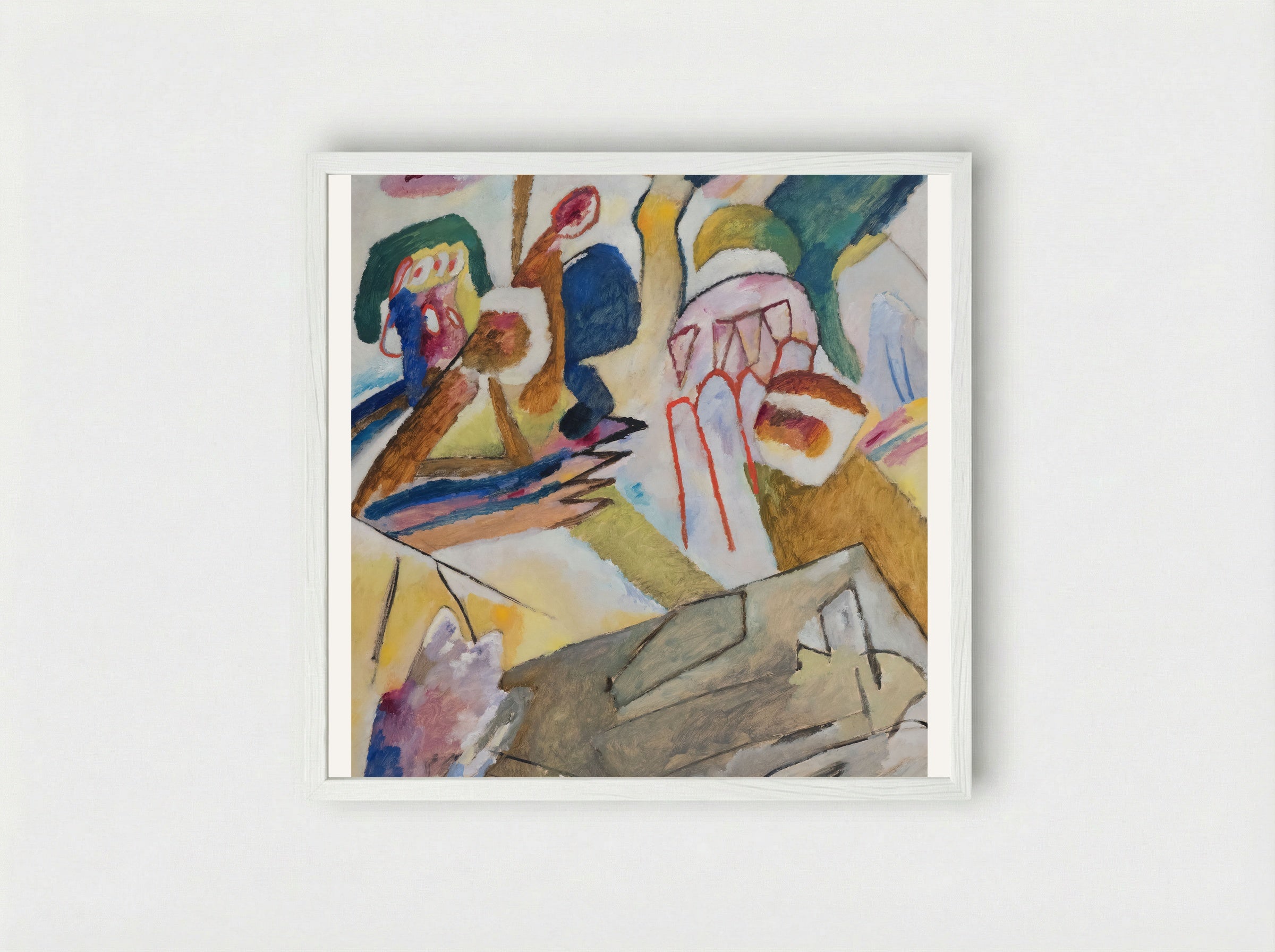 Improvisation 18 - Wassily Kandinsky - Framed Print White