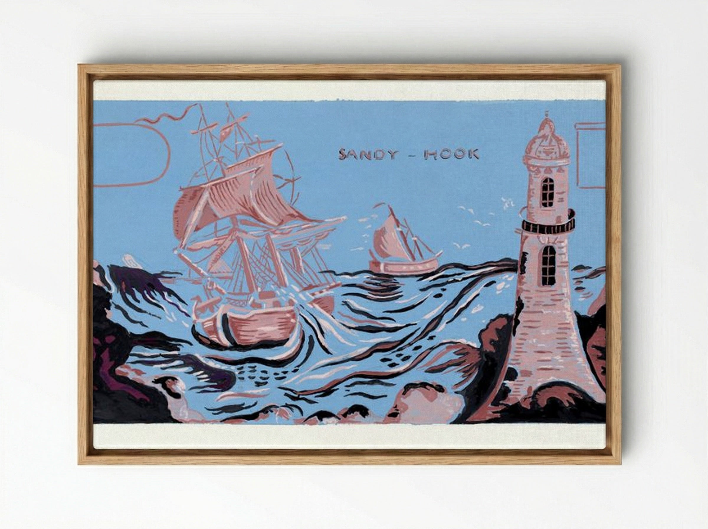 Bandbox Design: Sandy Hook - Selma Sandler - Framed Canvas Wood