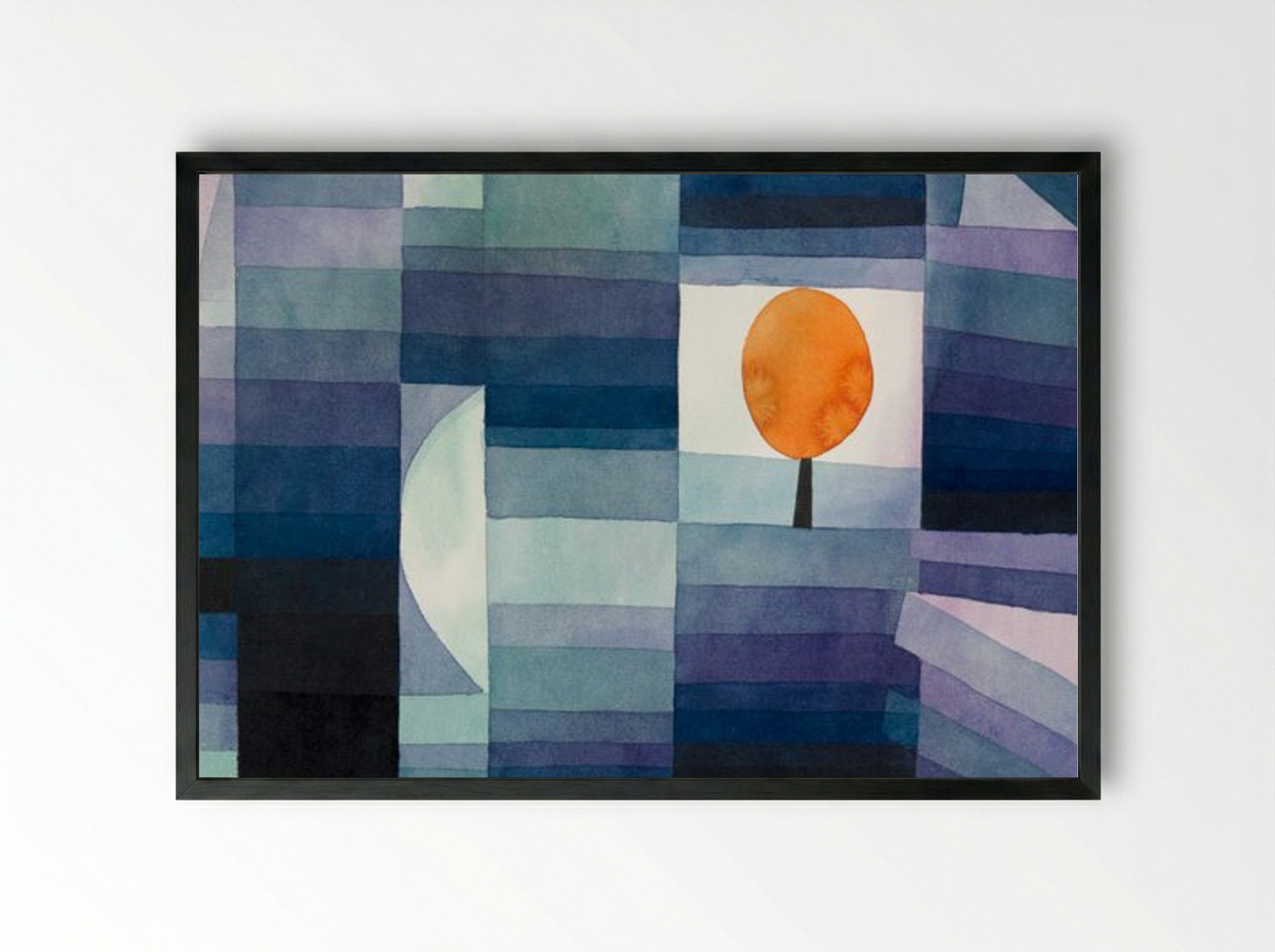 The Harbinger of Autumn - Paul Klee - Framed Print Black
