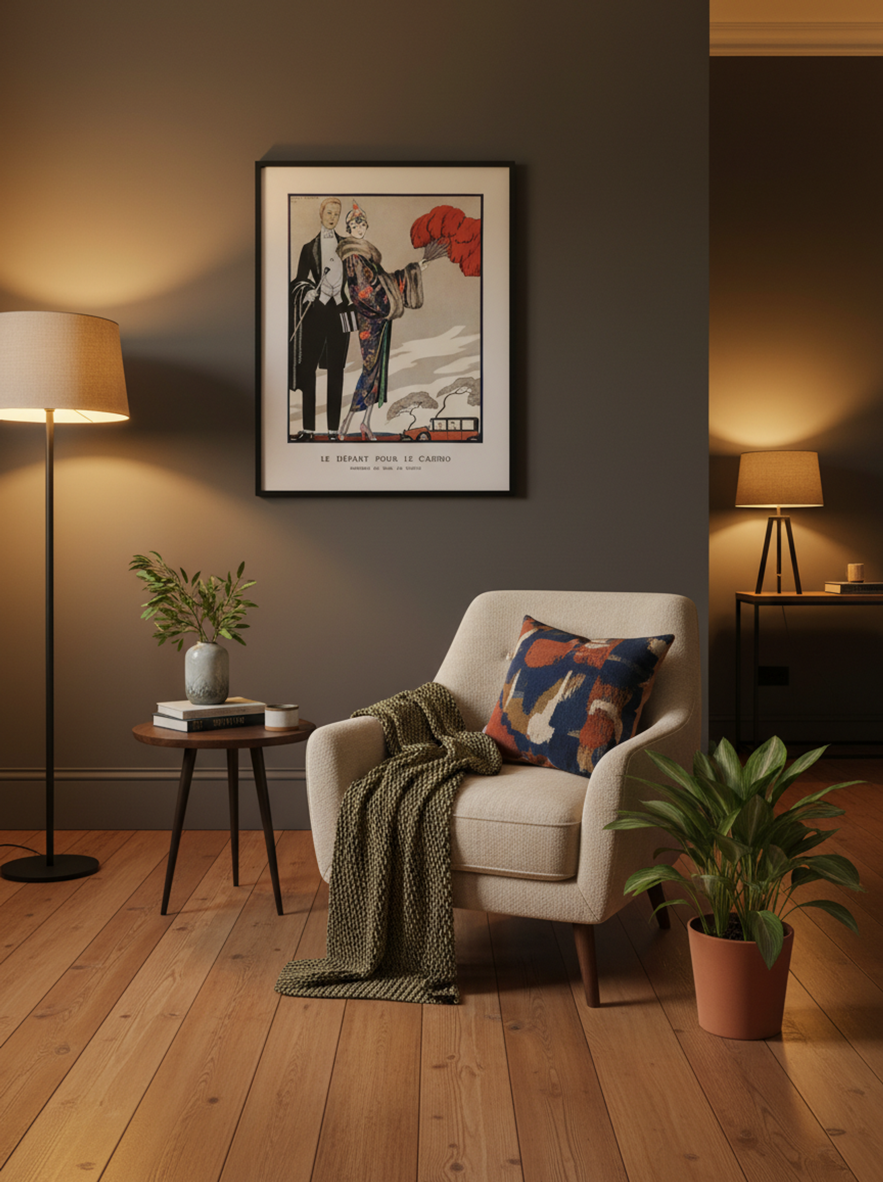 Le Départ pour le Casino, Manteau du Soir de Worth - George Barbier - Lifestyle