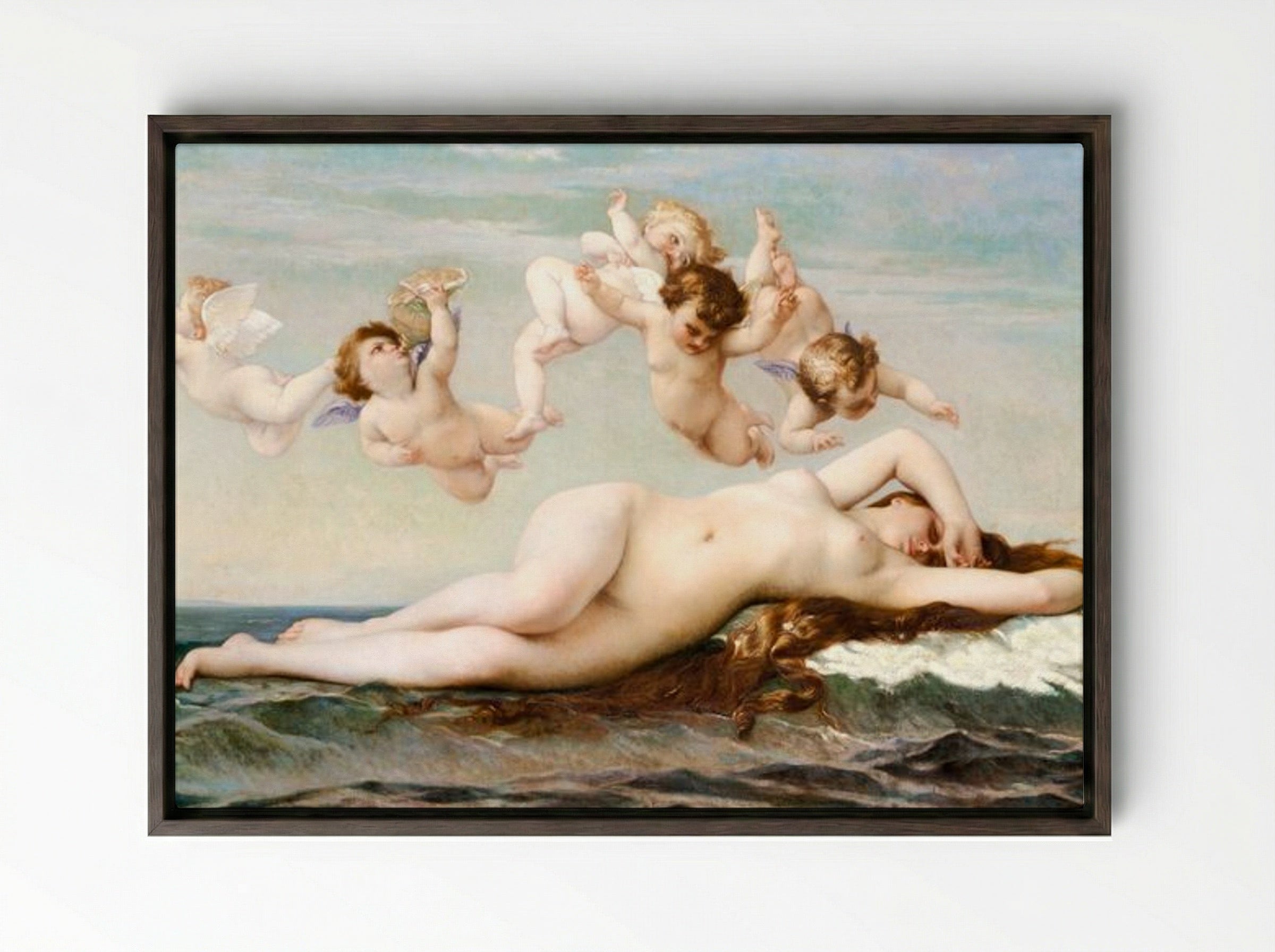 The Birth of Venus - Alexandre Cabanel - Framed Canvas Dark Wood