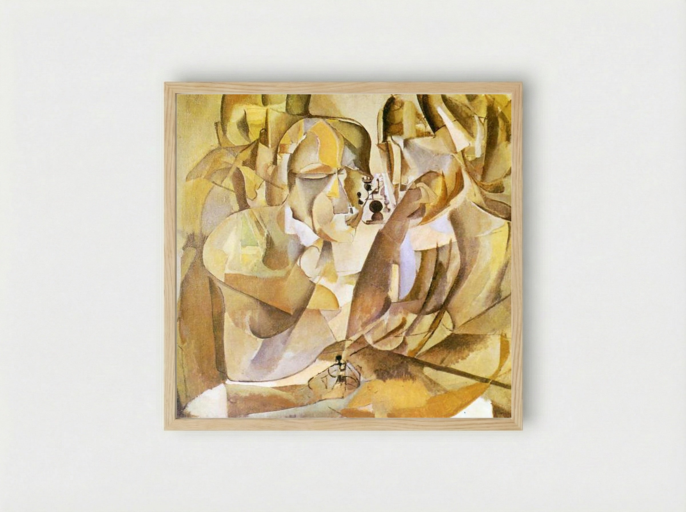 Portrait of Chess Players - Marcel Duchamp - Framed Print Wood
