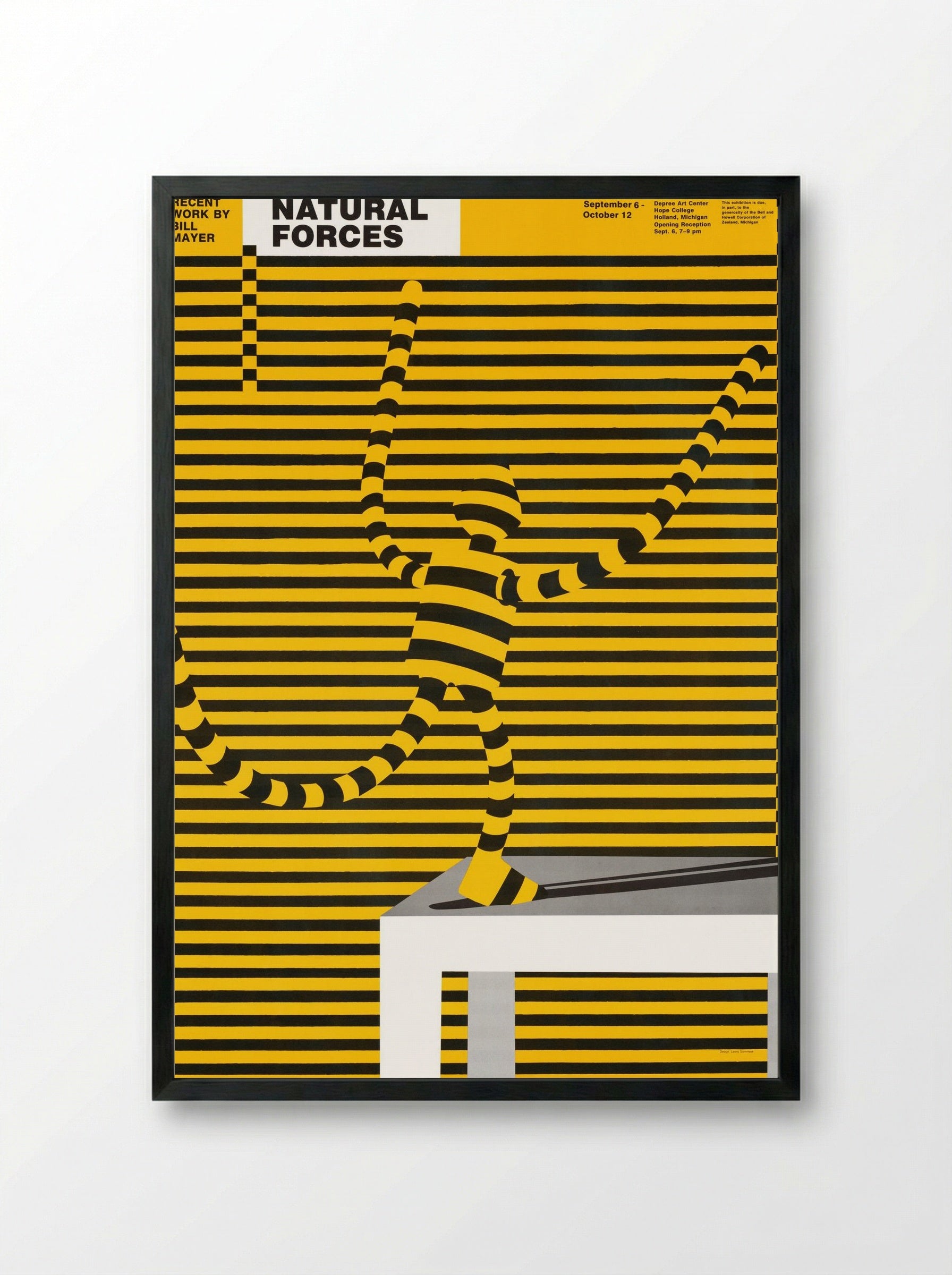 Natural Forces: Recent Work by Bill Mayer (Poster) - Lanny Sommese - Framed Print Black