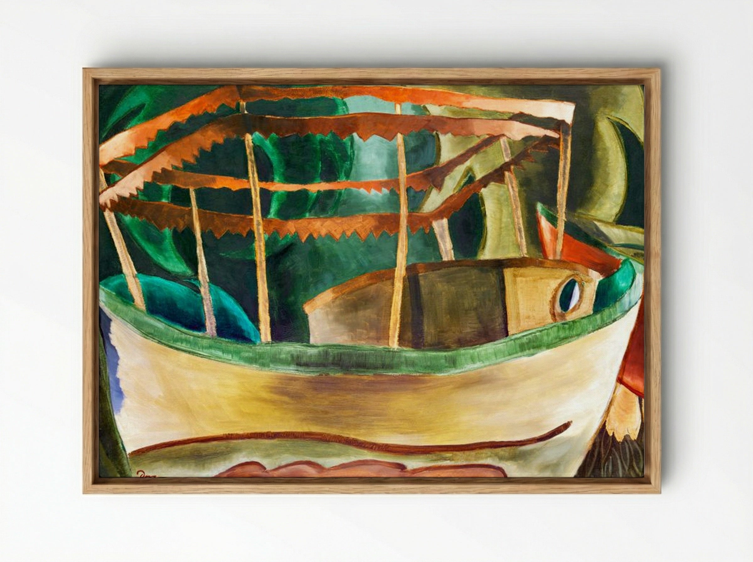 Fishboat - Arthur Dove - Framed Canvas Wood