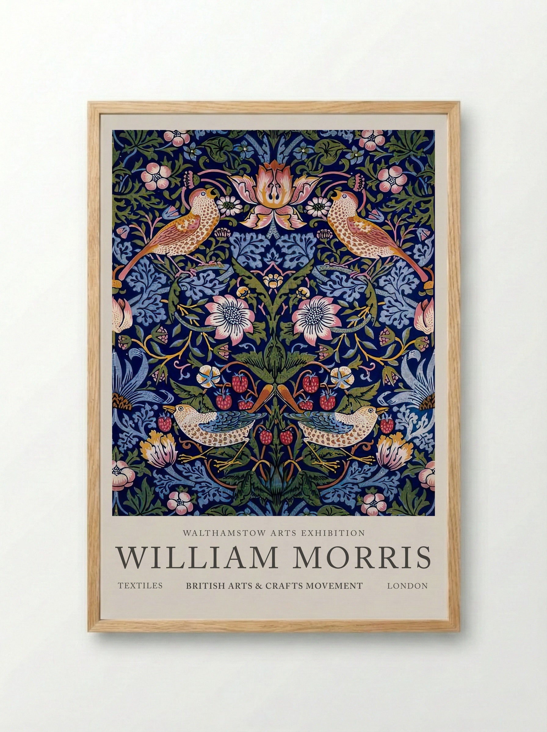 Strawberry Thief - William Morris - Framed Print Wood