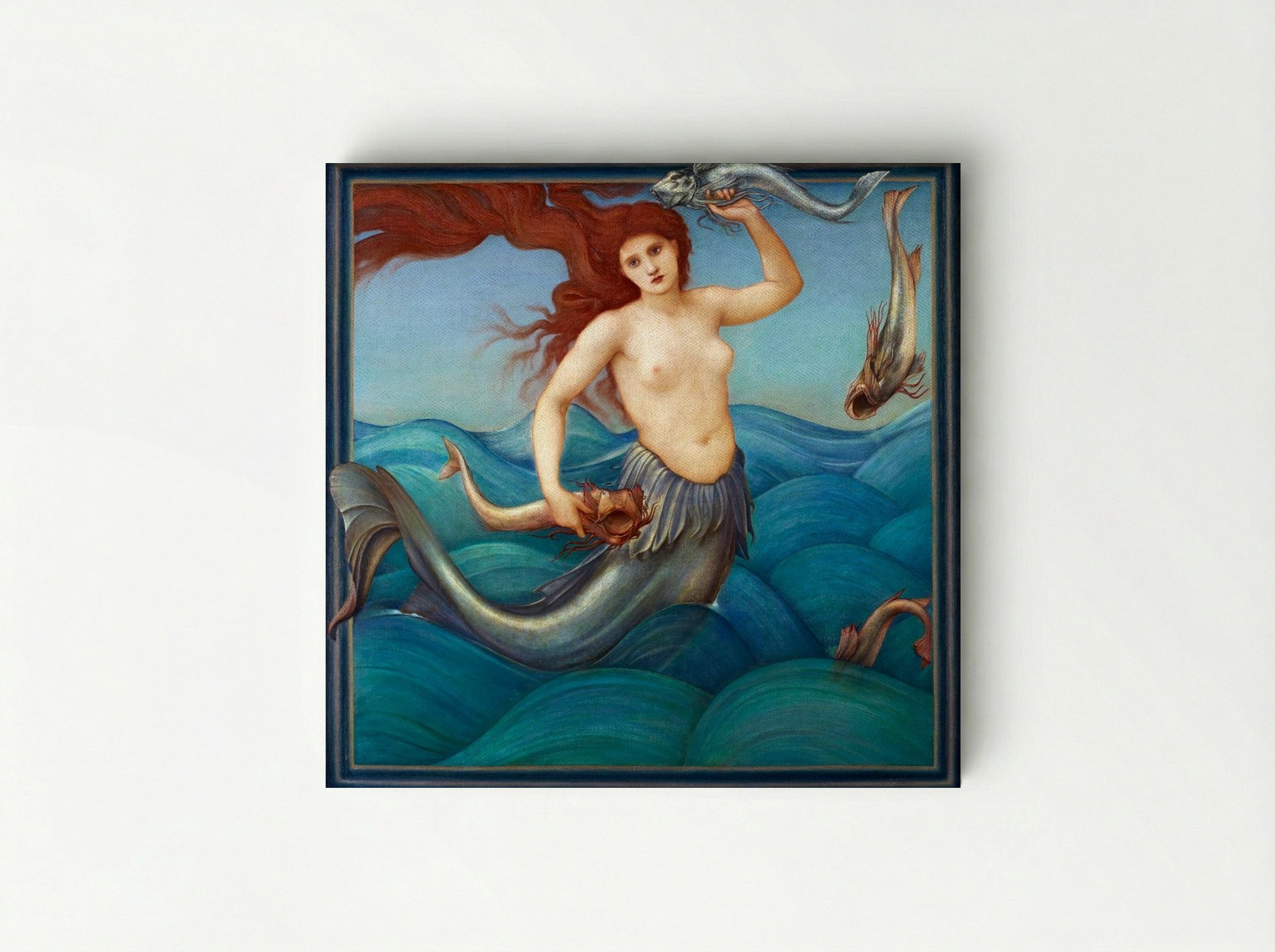 A Sea Nymph - Edward Burne-Jones - Canvas
