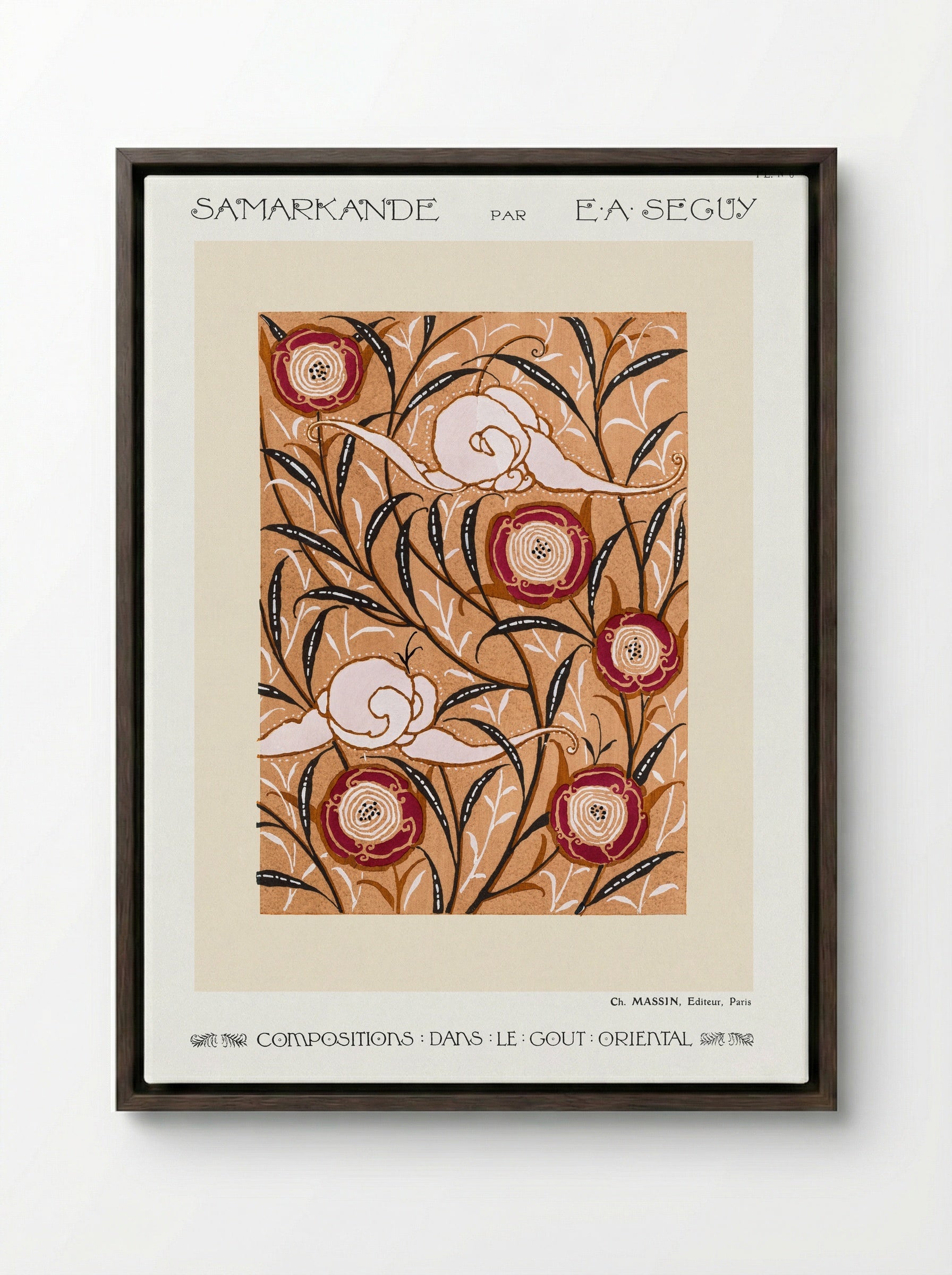 Samarkande (Plate 6, Compositions in the Oriental Style) - Émile-Allain Séguy - Framed Canvas Dark Wood