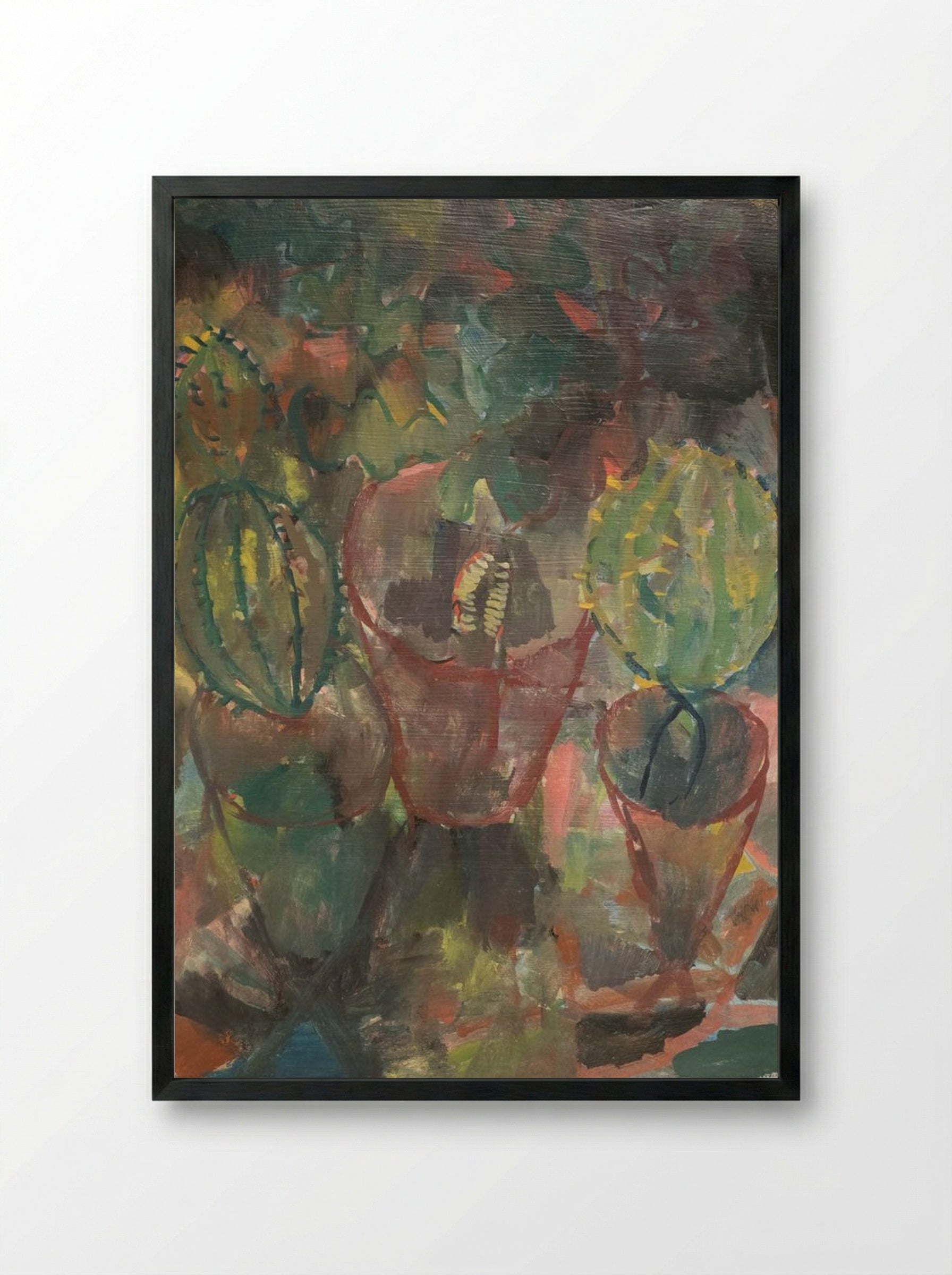 Kakteen - Paul Klee - Framed Print Black