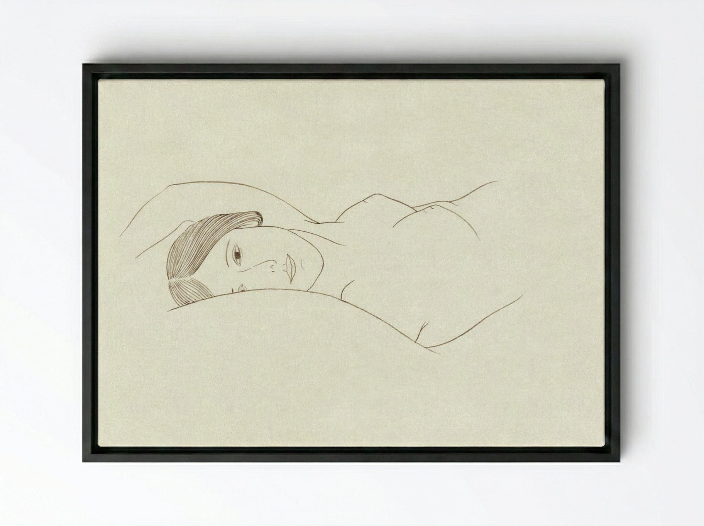 Nude Woman - Ananda Kentish Coomaraswamy - Framed Canvas Black