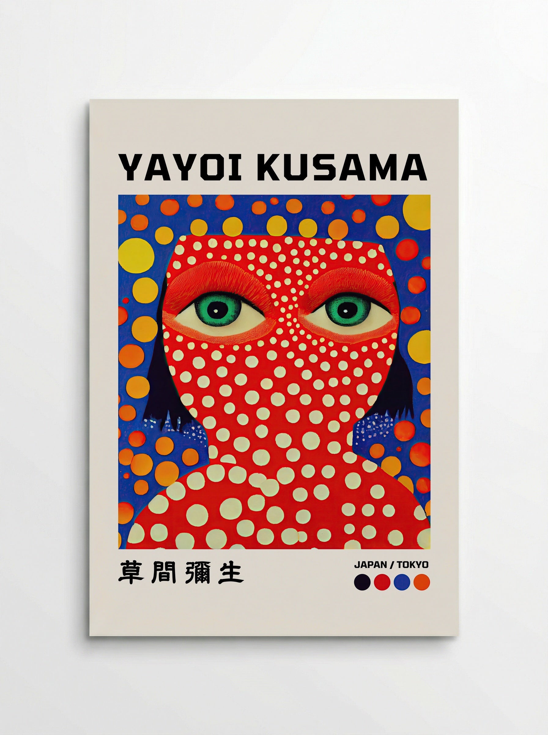 Self-Portrait with Polka Dots - Yayoi Kusama - Poster
