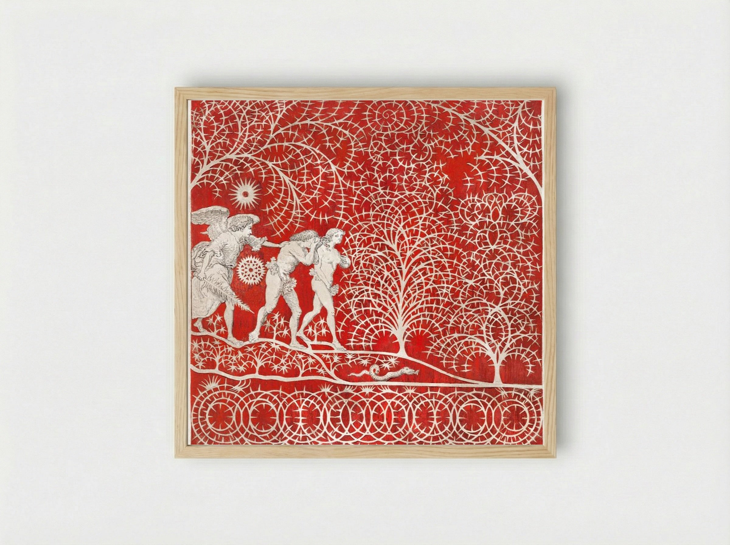 The Expulsion from Eden - Fine Art Print - Framed Print Wood