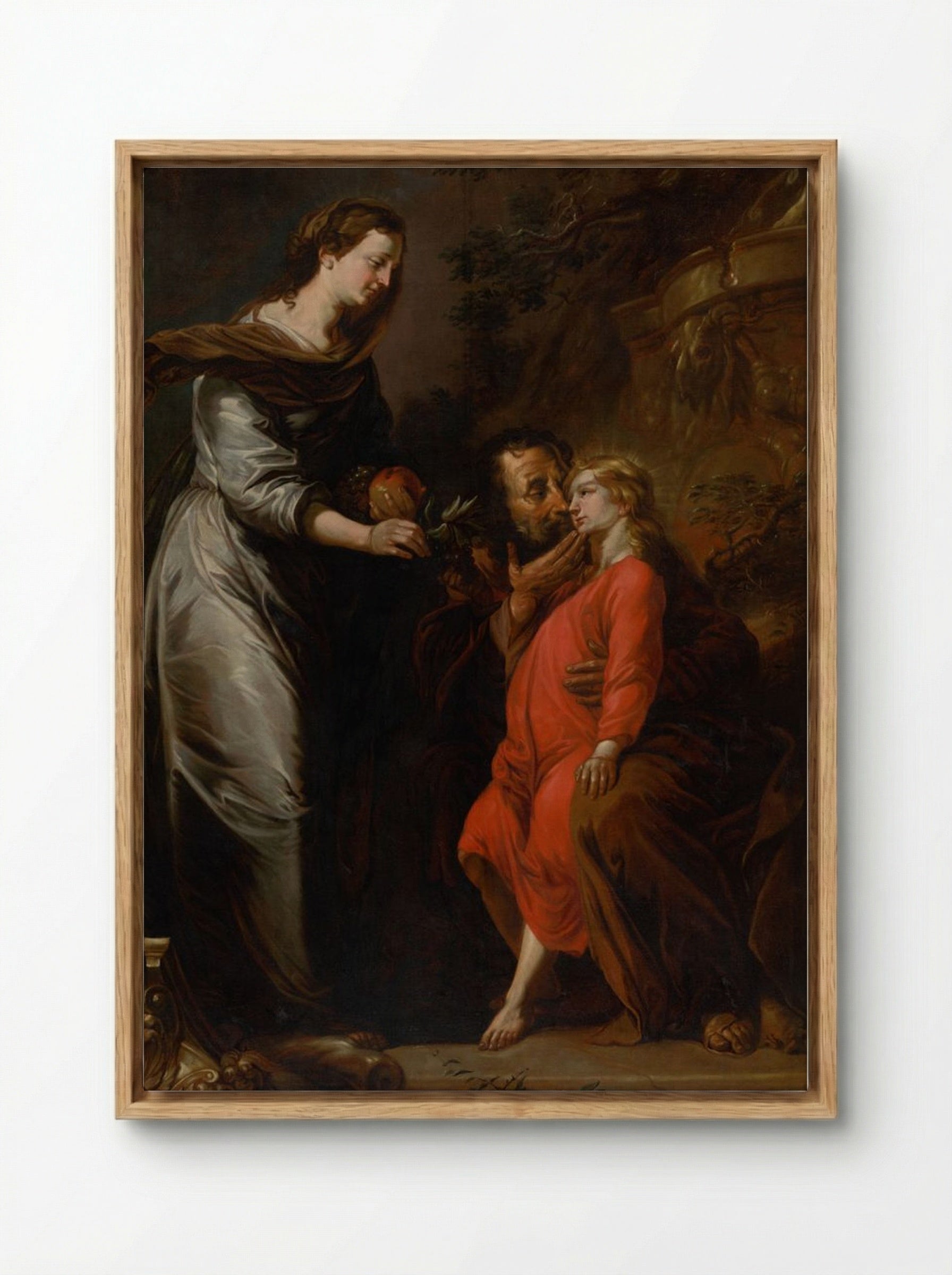 The Marriage of Saint Catherine - Bartolomé Esteban Murillo - Framed Canvas Wood