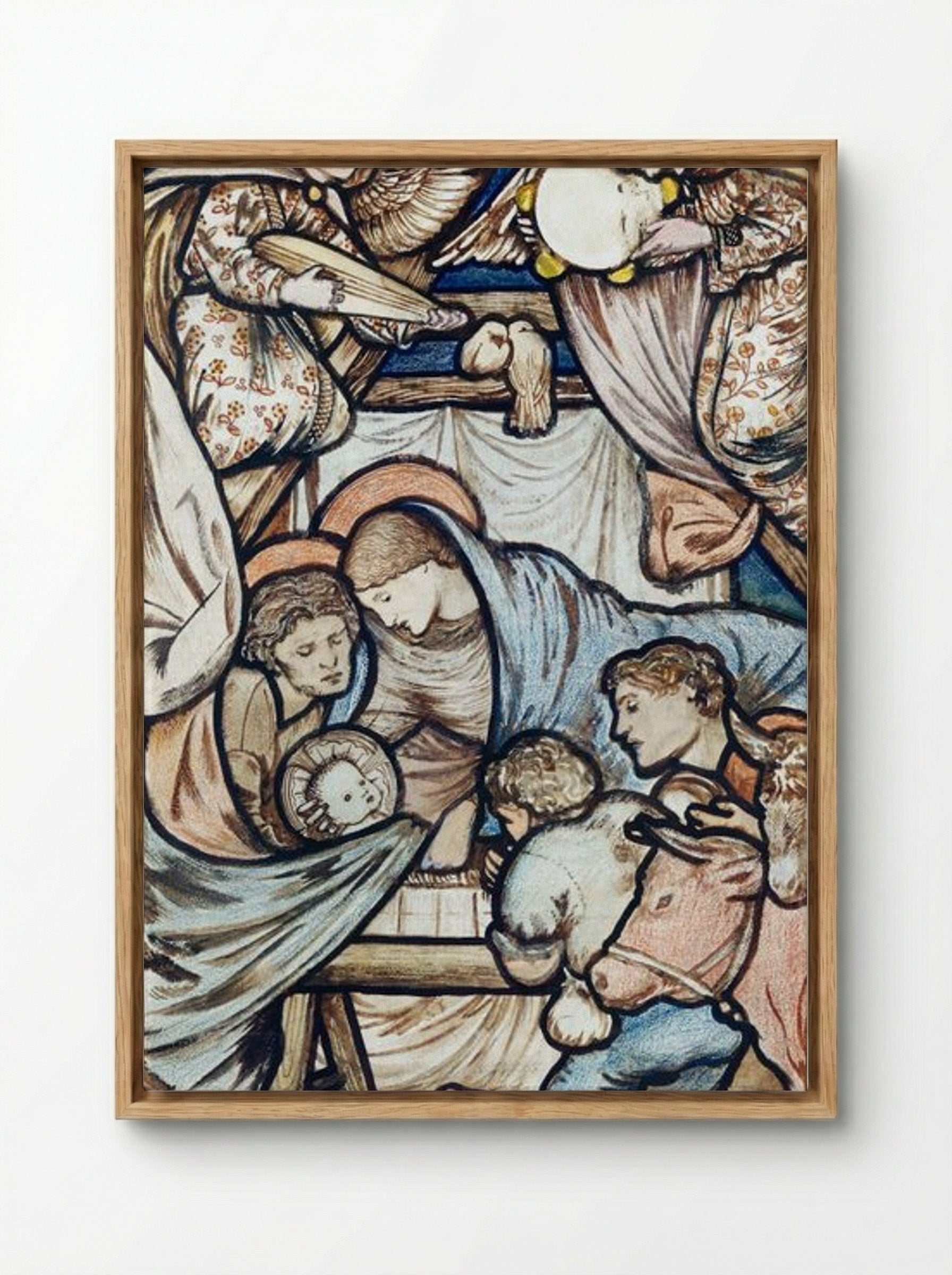 The Nativity - Edward Burne-Jones - Framed Canvas Wood