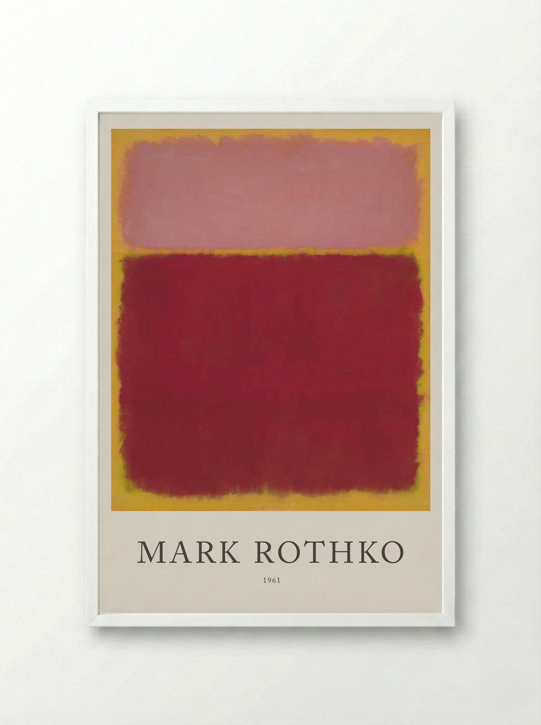 Untitled (Pink and Red over Yellow) - Mark Rothko - Framed Print White