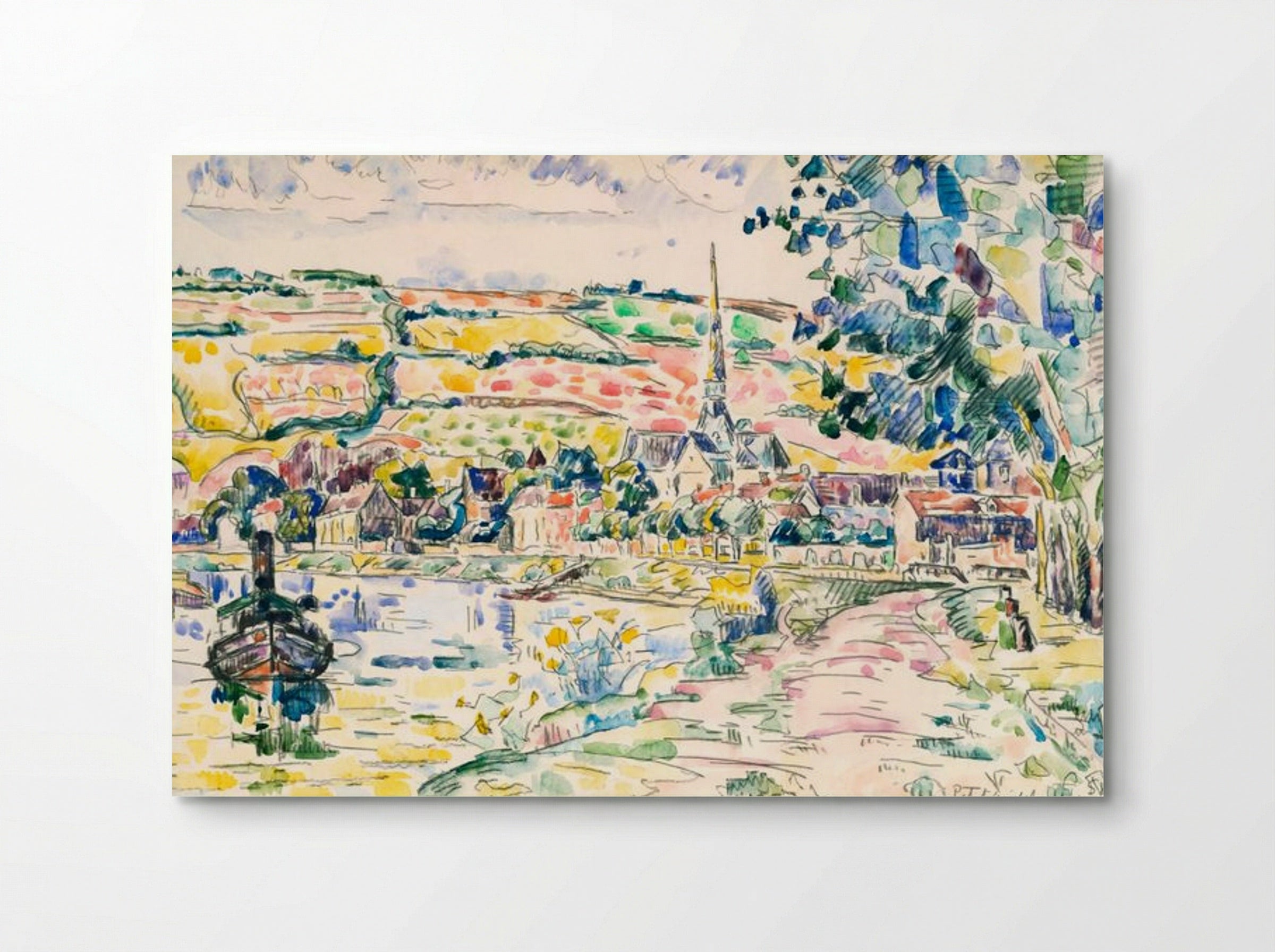 Petit Andely, The River Bank - Paul Signac - Poster