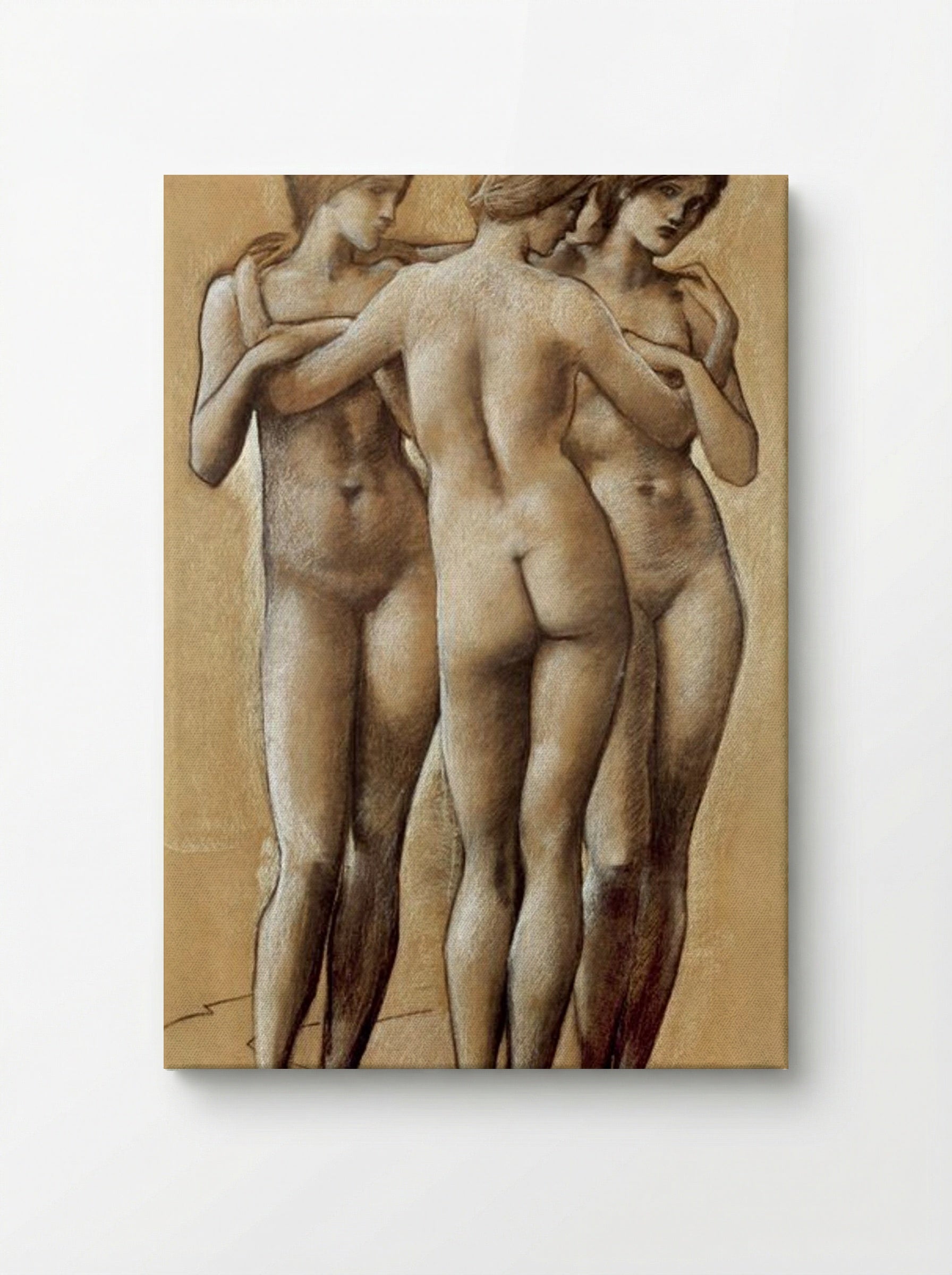 Study of the Three Graces - Edward Burne-Jones - Canvas