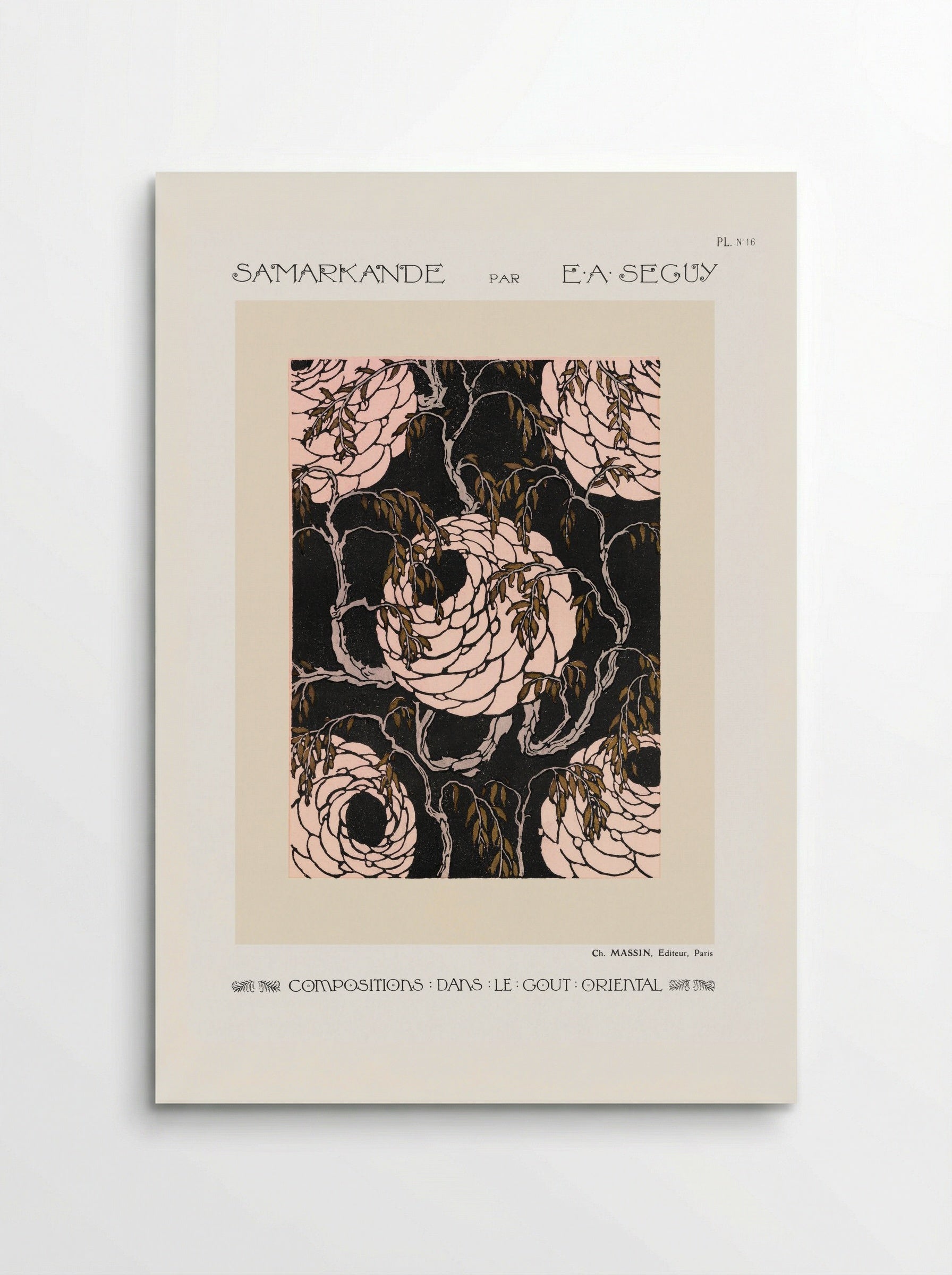 Samarkande, Plate 16 (Floral Composition in the Oriental Style) - Émile-Allain Séguy - Poster