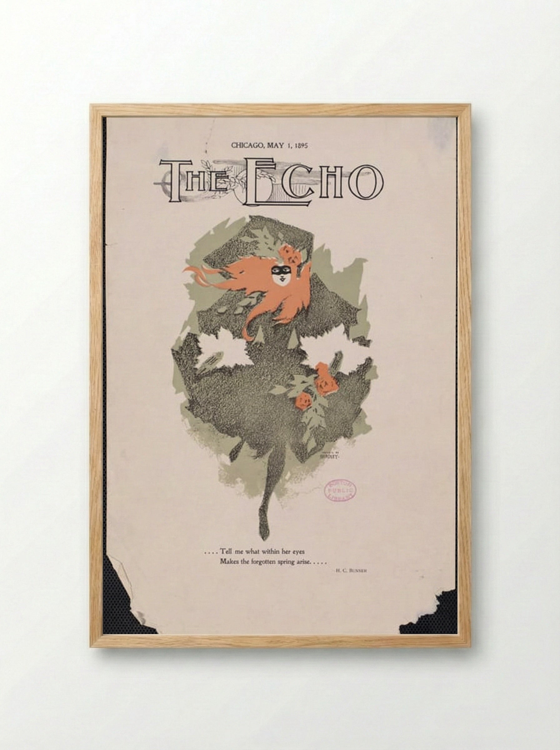 The Echo, Chicago, May 1, 1895 - Will H. Bradley - Framed Print Wood