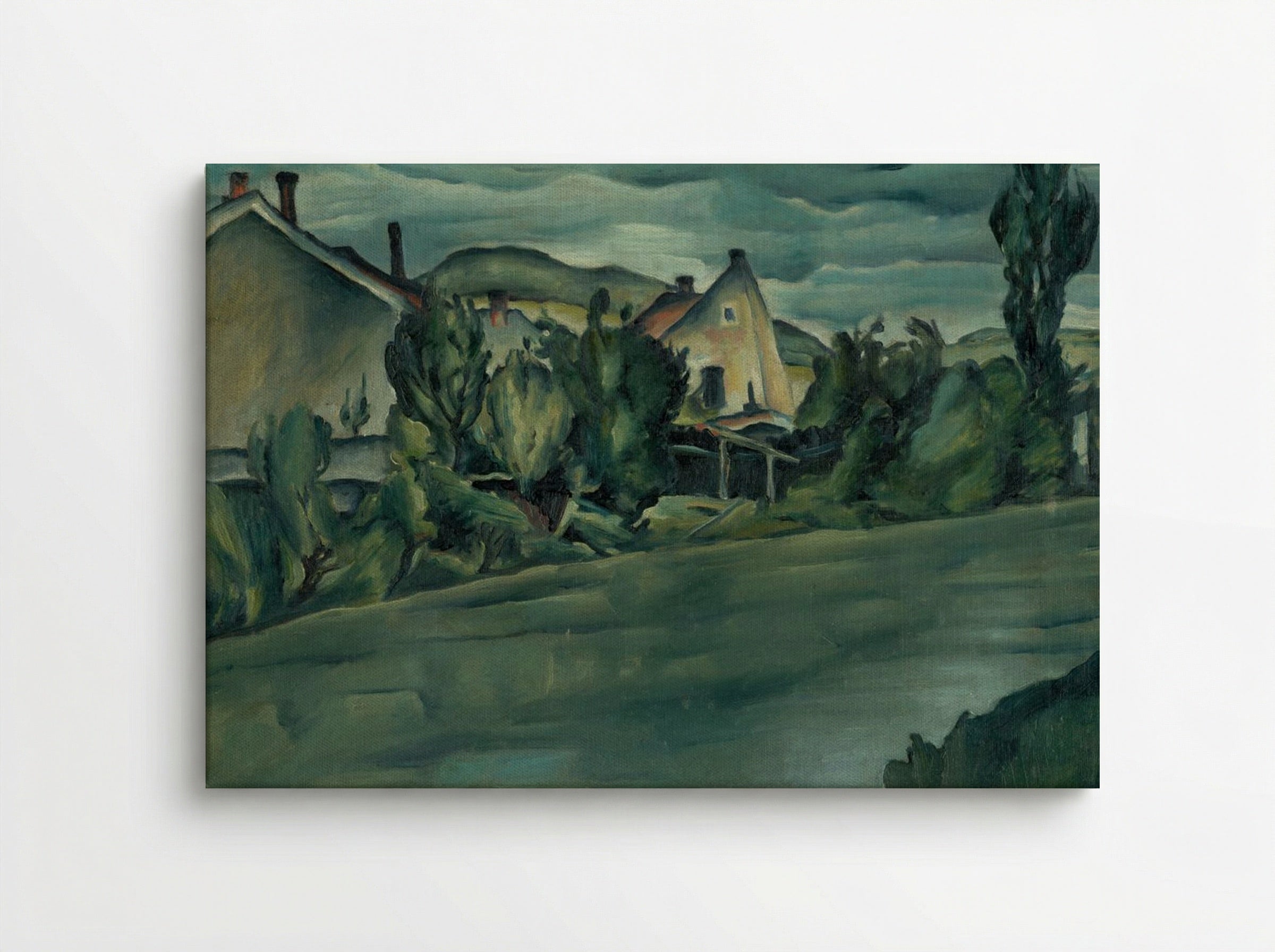 Landscape with Houses - Konstantin Bauer - Canvas