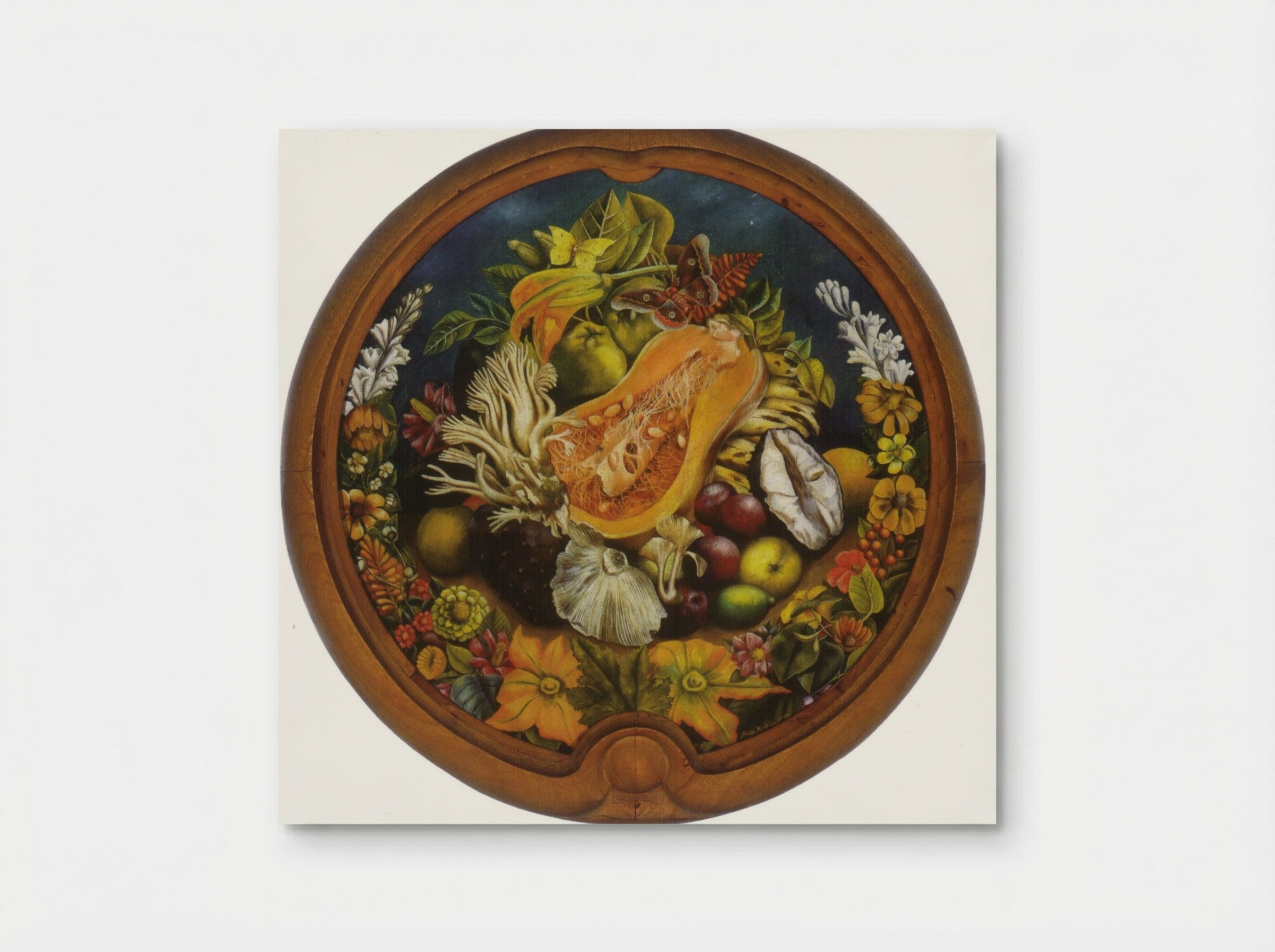 Still Life with Pumpkin and Flowers - Fine Art Print - Poster