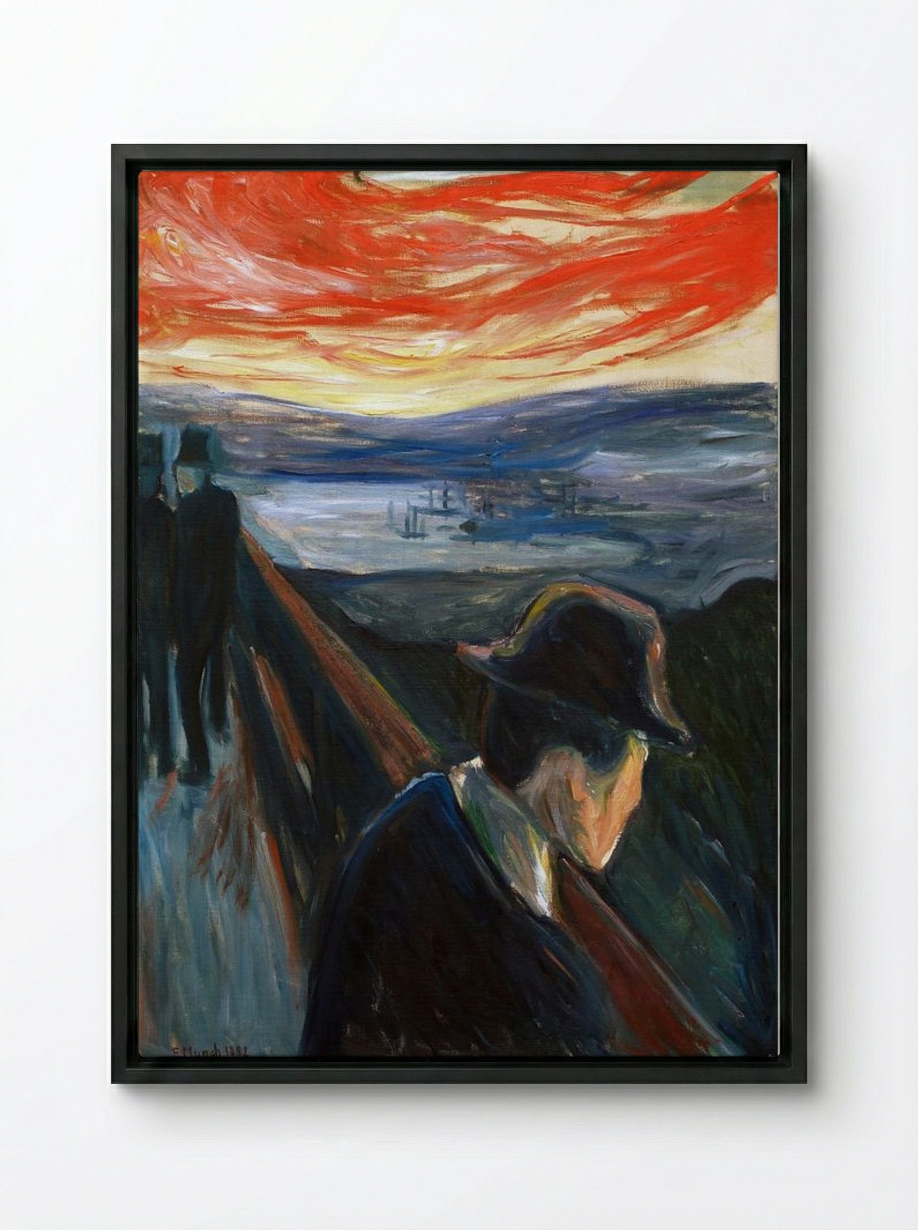 Despair - Edvard Munch - Framed Canvas Black