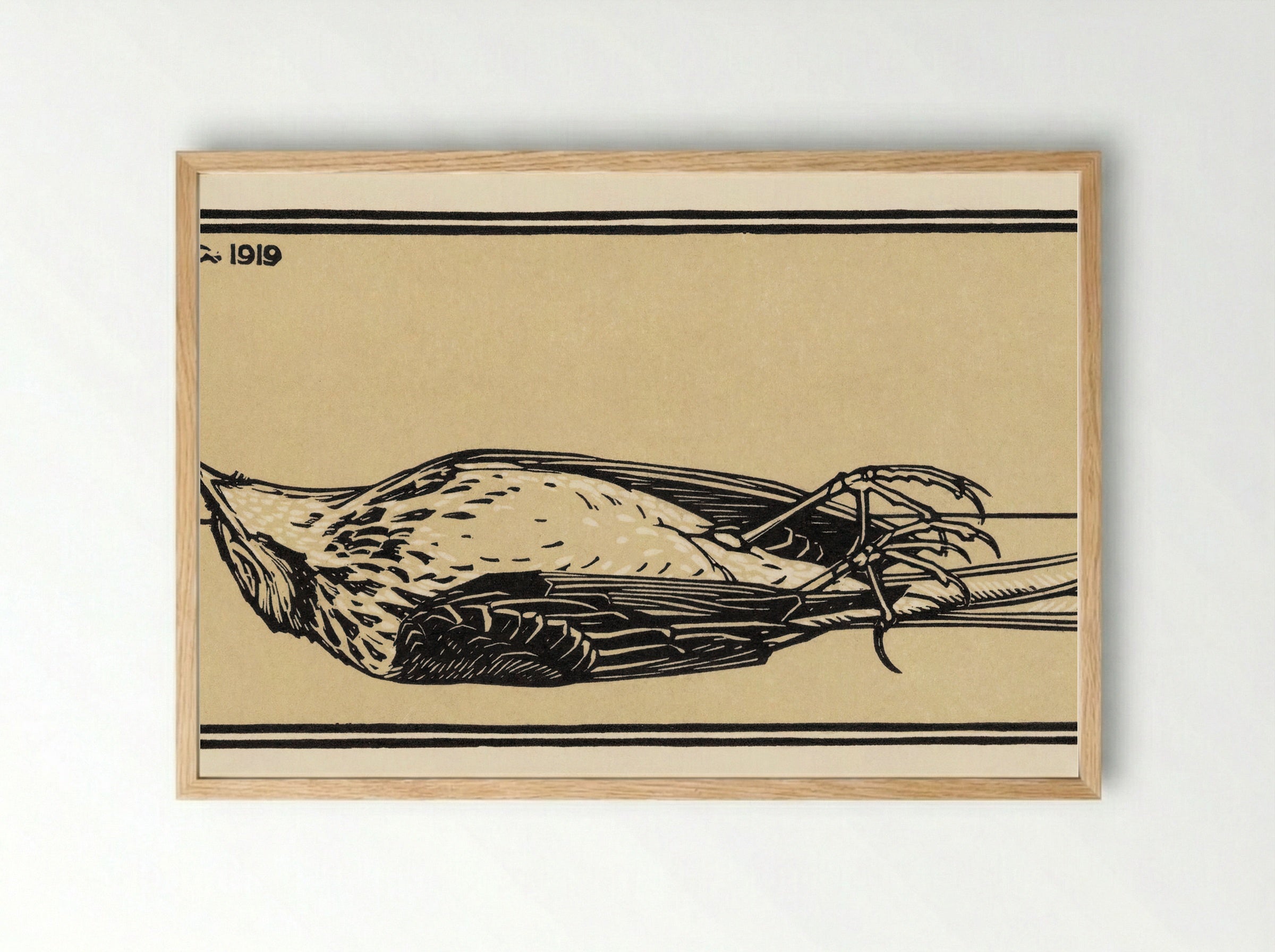 Dead Bird - Julie de Graag - Framed Print Wood