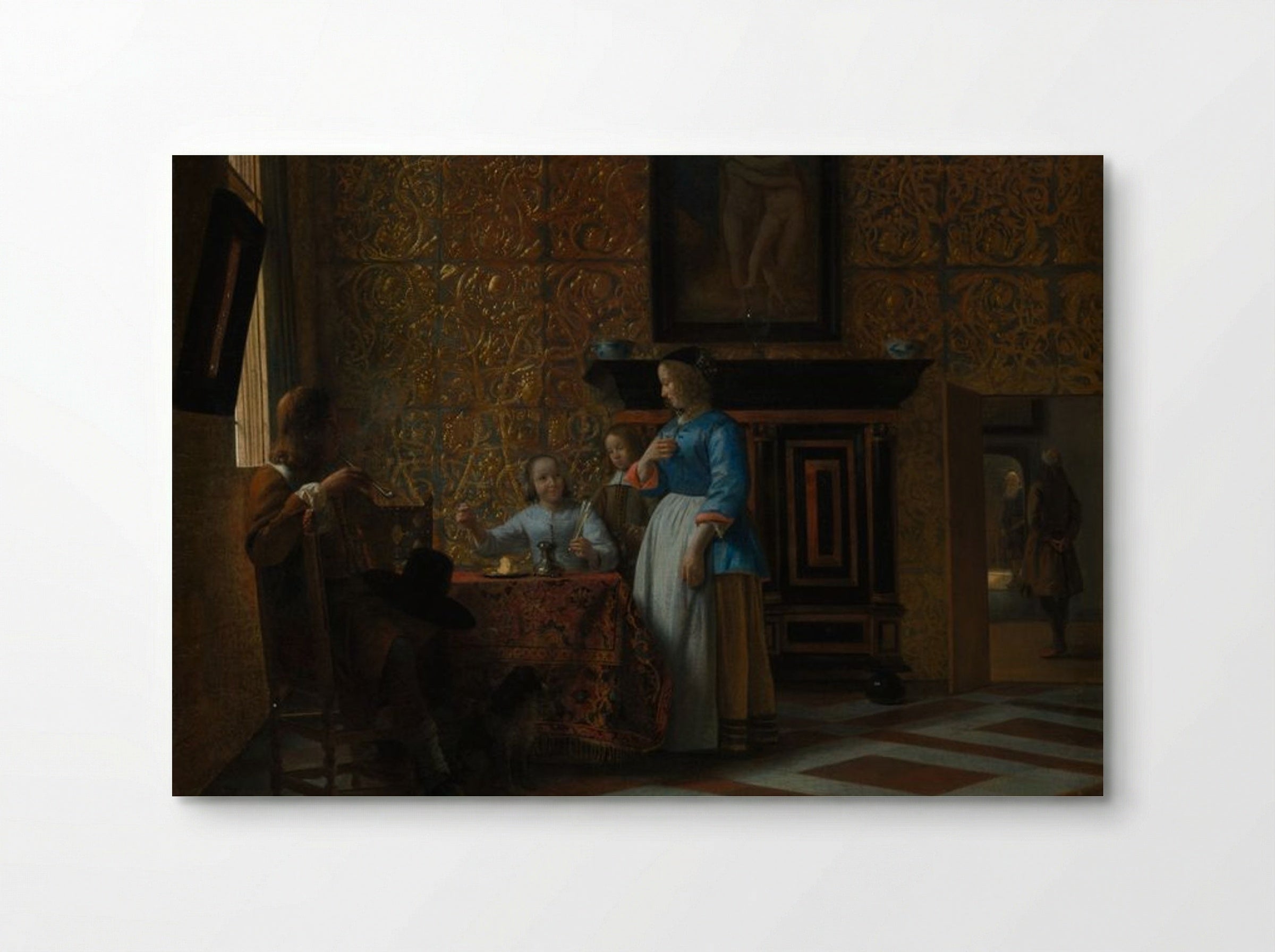 Leisure Time in an Elegant Setting - Pieter de Hooch - Poster