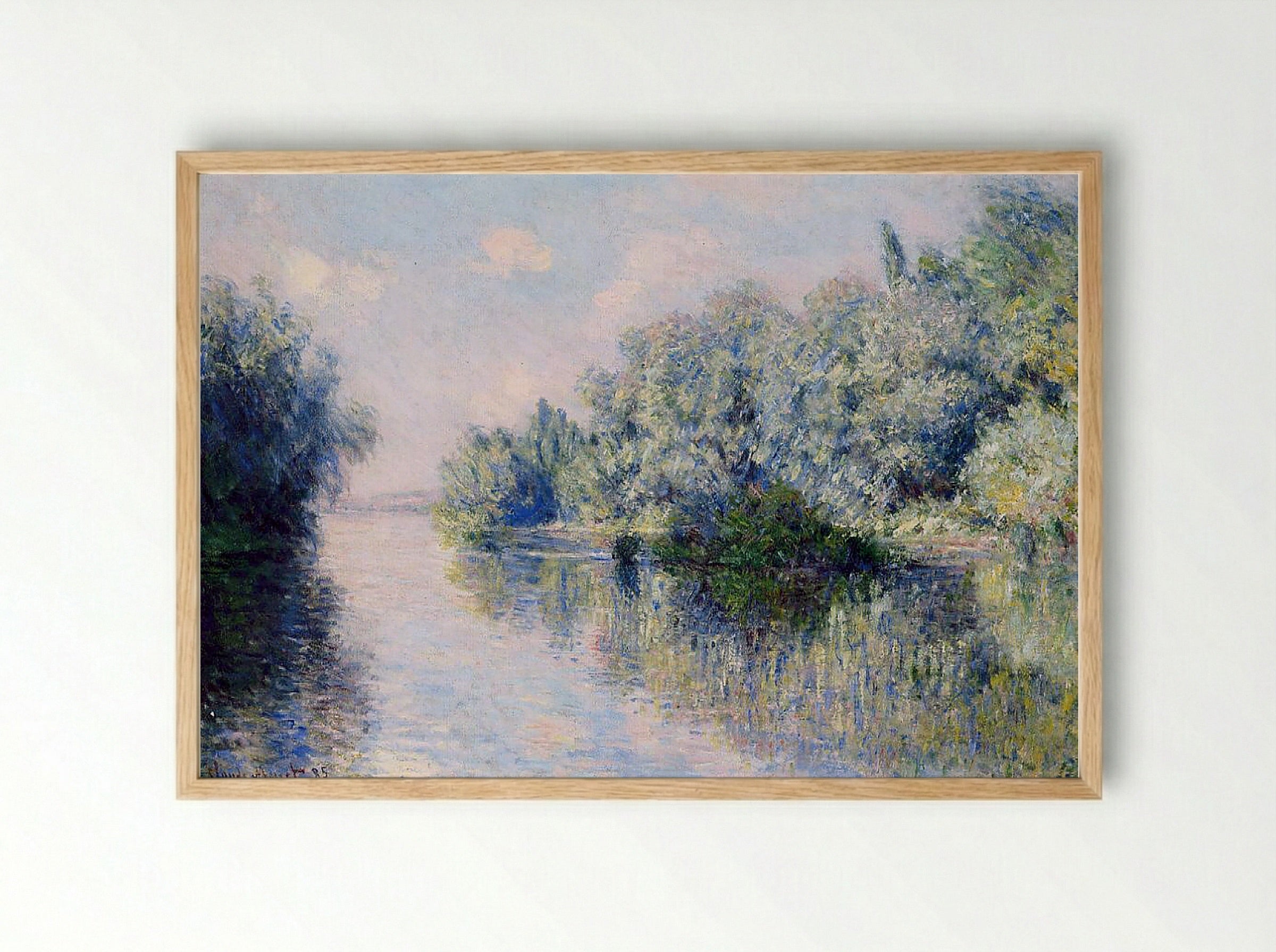 The Seine near Giverny - Claude Monet - Framed Print Wood