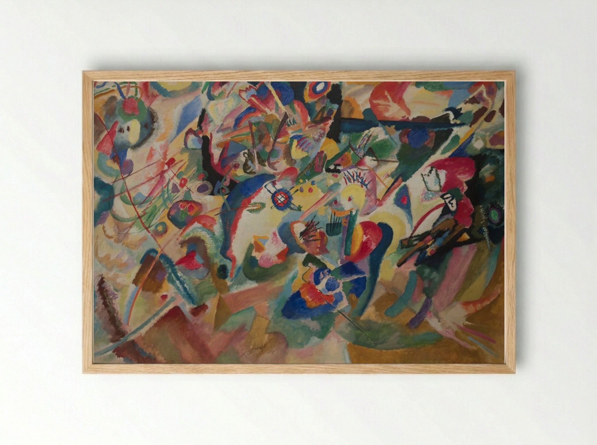 Sketch III for Composition VII - Wassily Kandinsky - Framed Print Wood