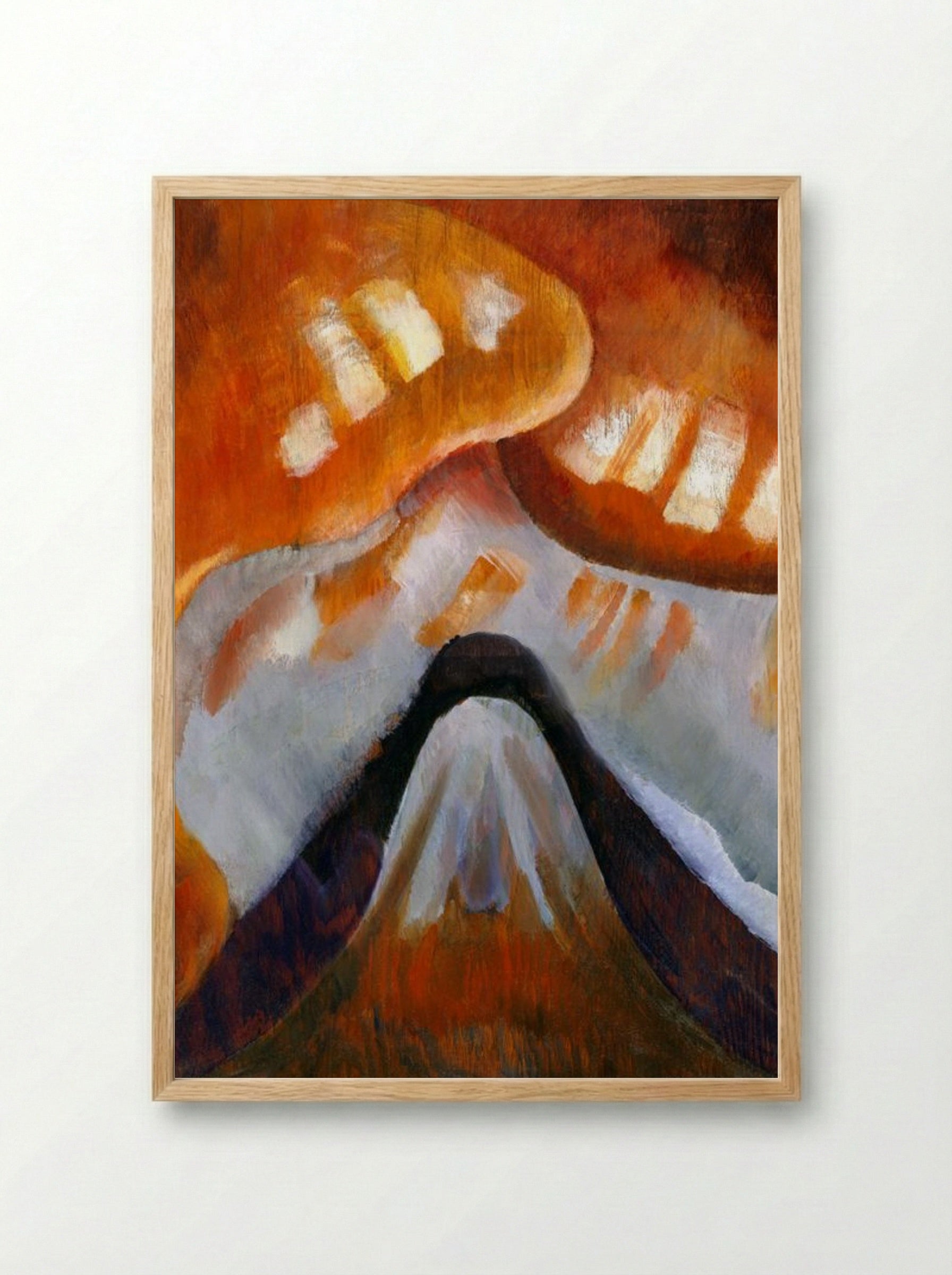 Mountain and Sky - Arthur Dove - Framed Print Wood