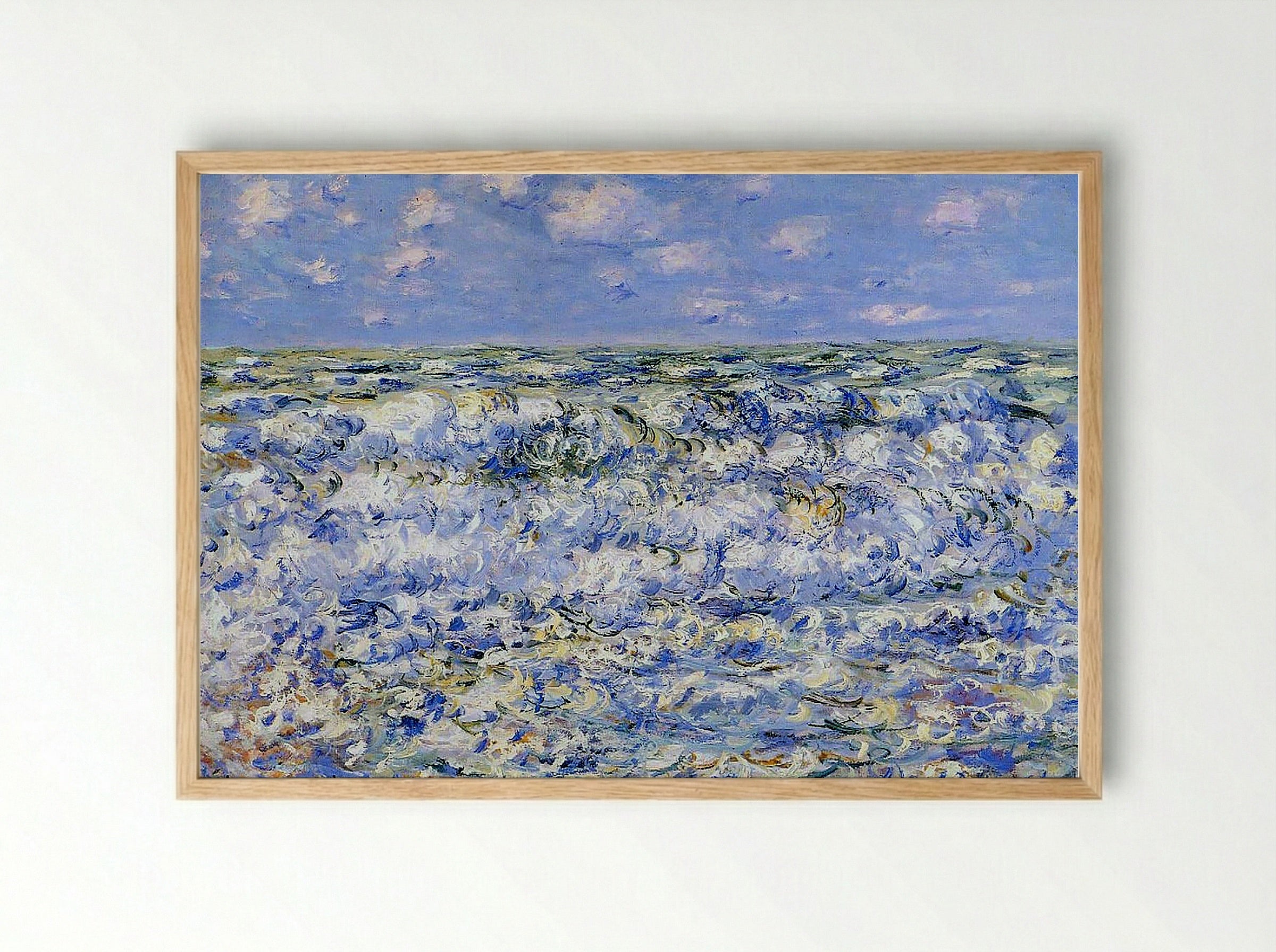 Waves Breaking - Claude Monet - Framed Print Wood