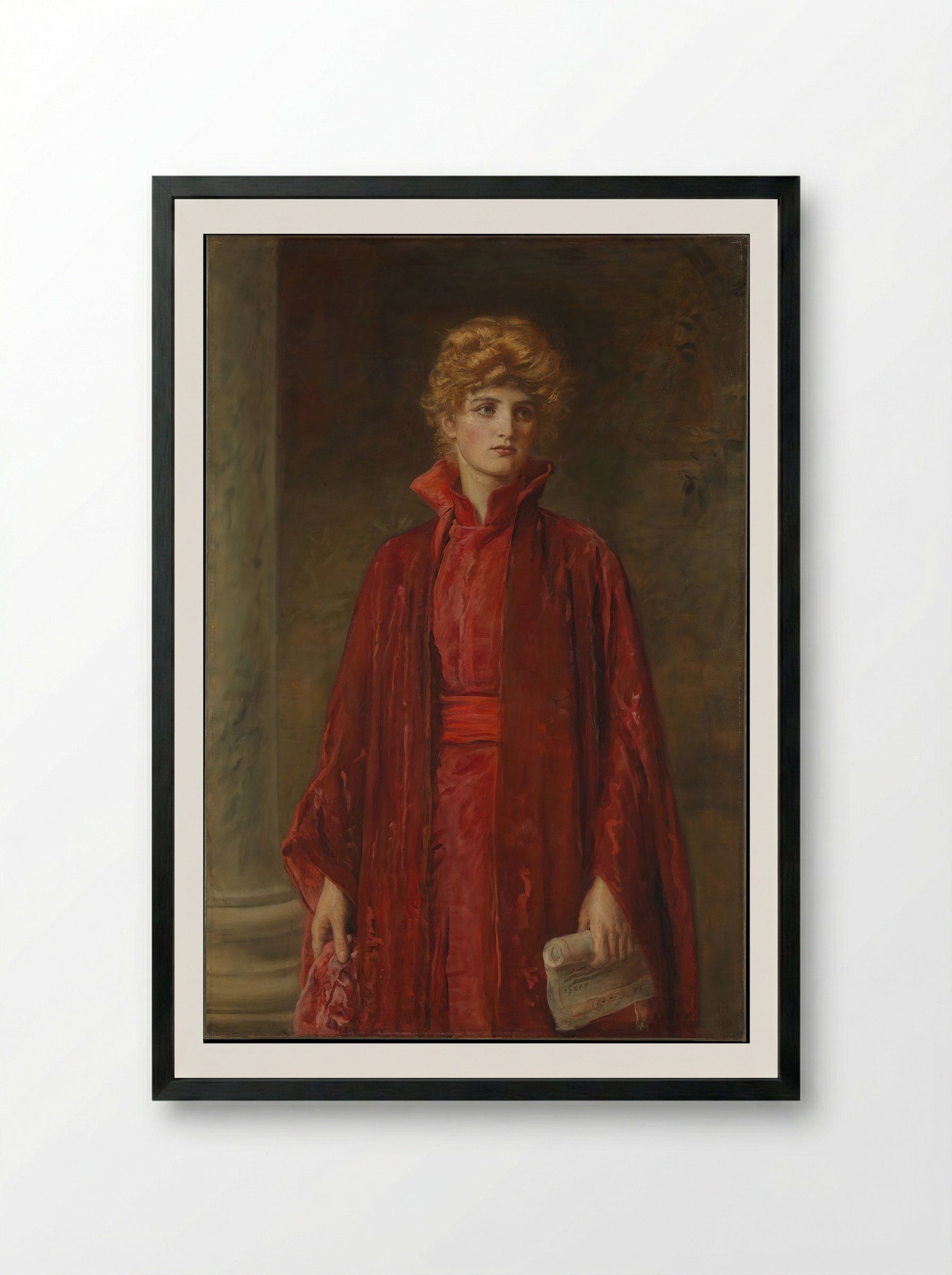 Portia - Sir John Everett Millais - Framed Print Black