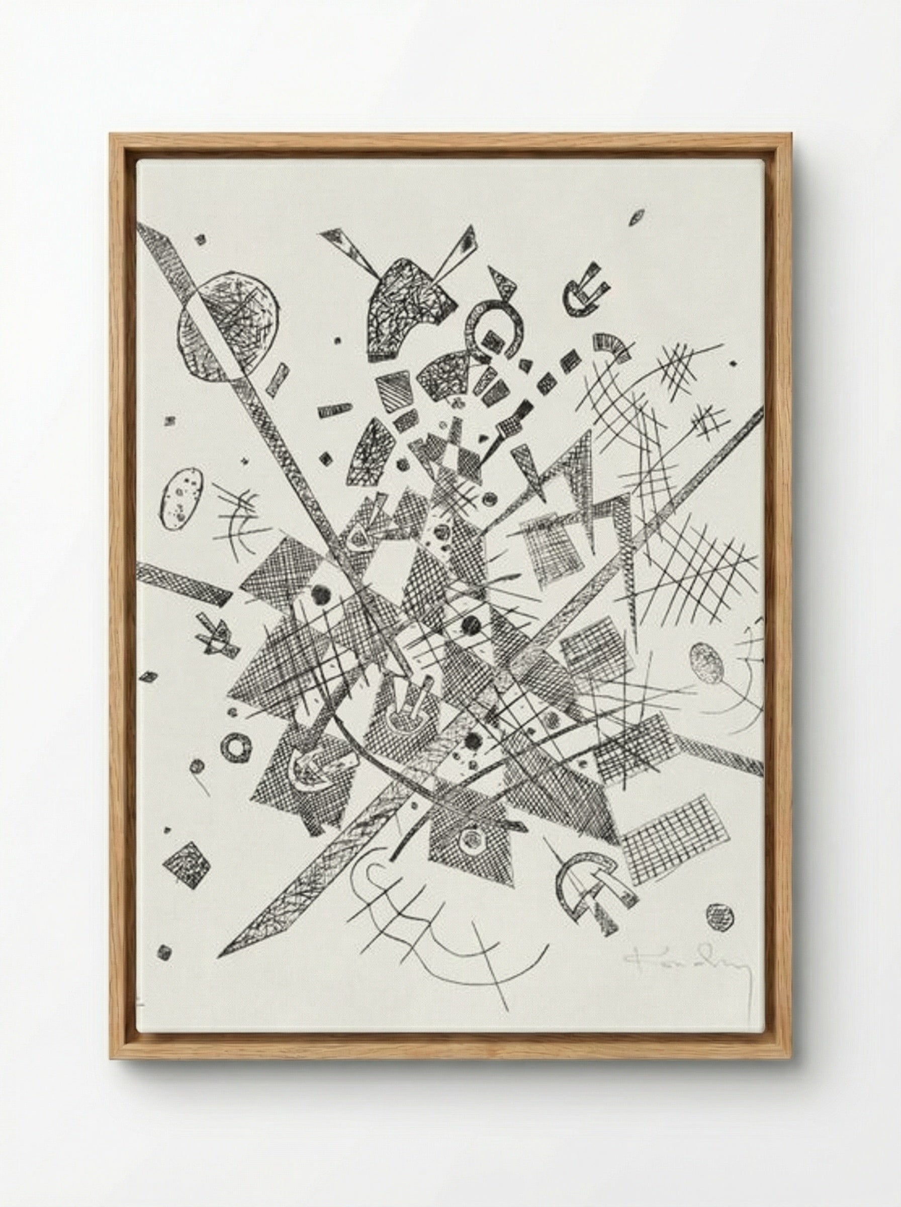 Kleine Welten IX (Small Worlds IX) - Wassily Kandinsky - Framed Canvas Wood