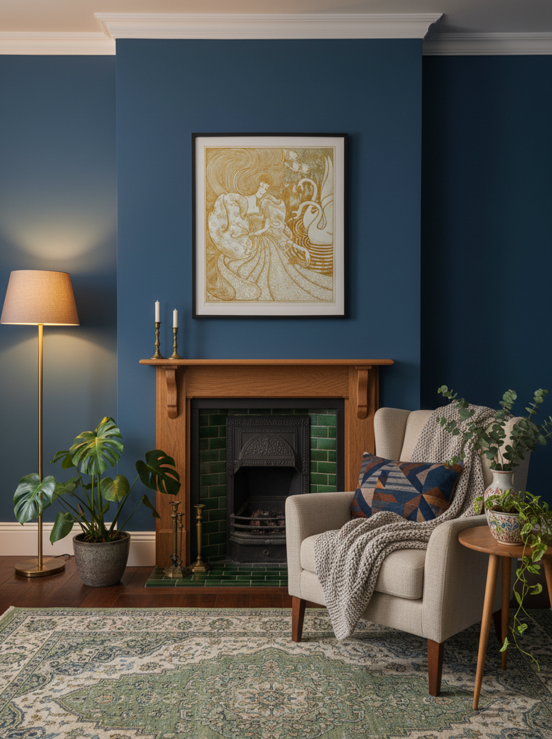 Woman with a Butterfly at a Pond with Two Swans - Jan Toorop - Lifestyle