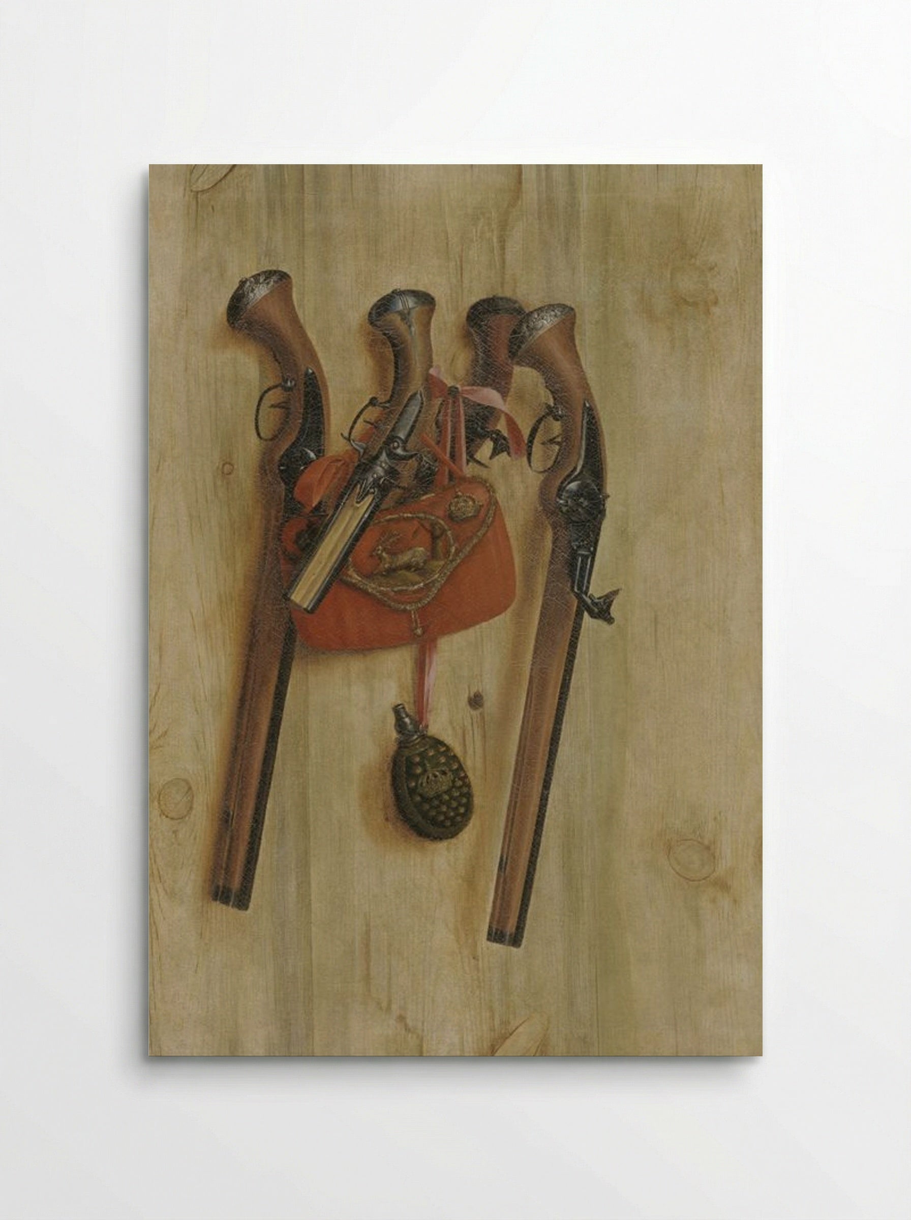 Trompe l'oeil with pistols - Cornelis Norbertus Gysbrechts - Poster