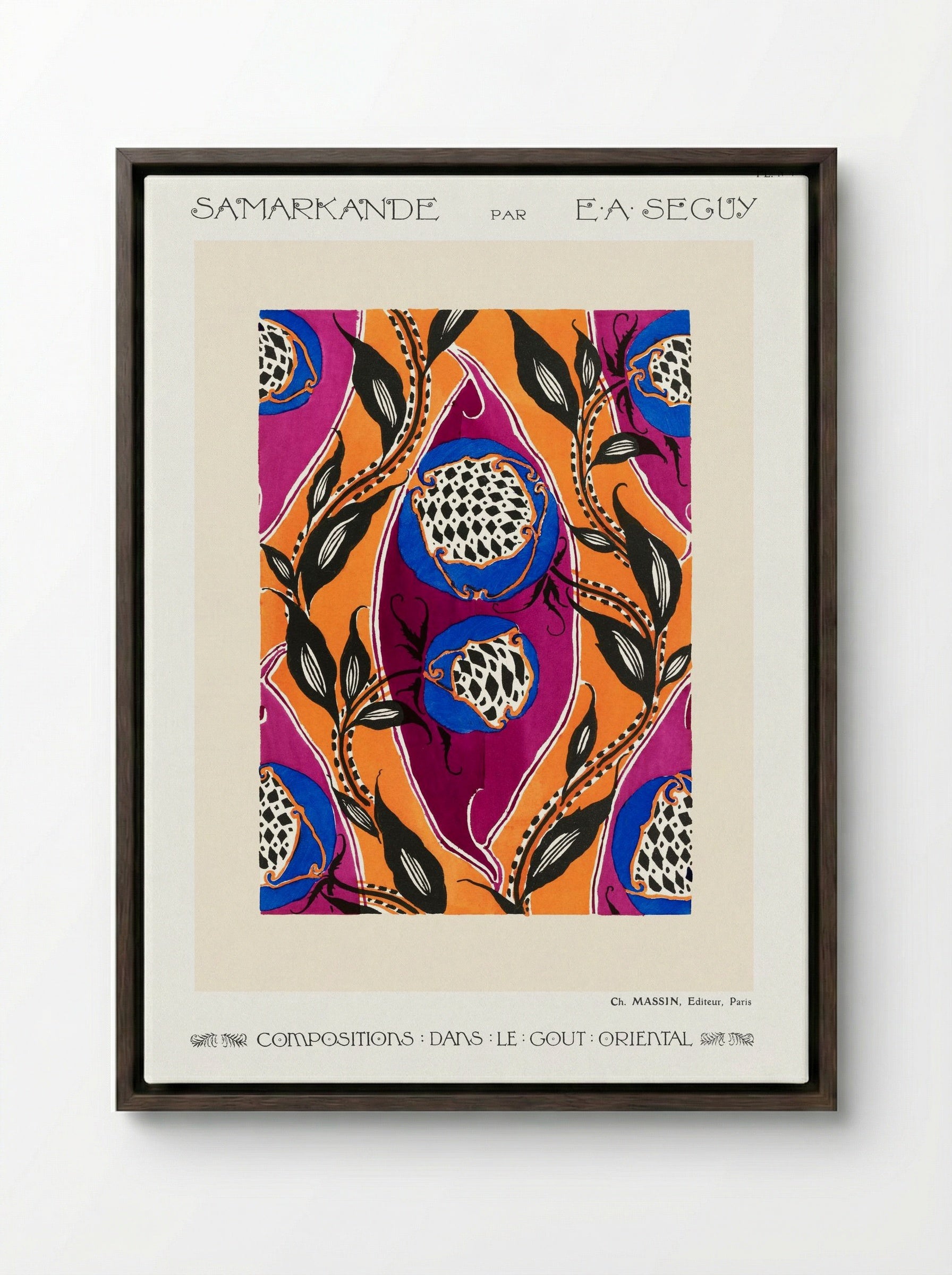 Samarkande, Planche No. 4 - Émile-Allain Séguy - Framed Canvas Dark Wood