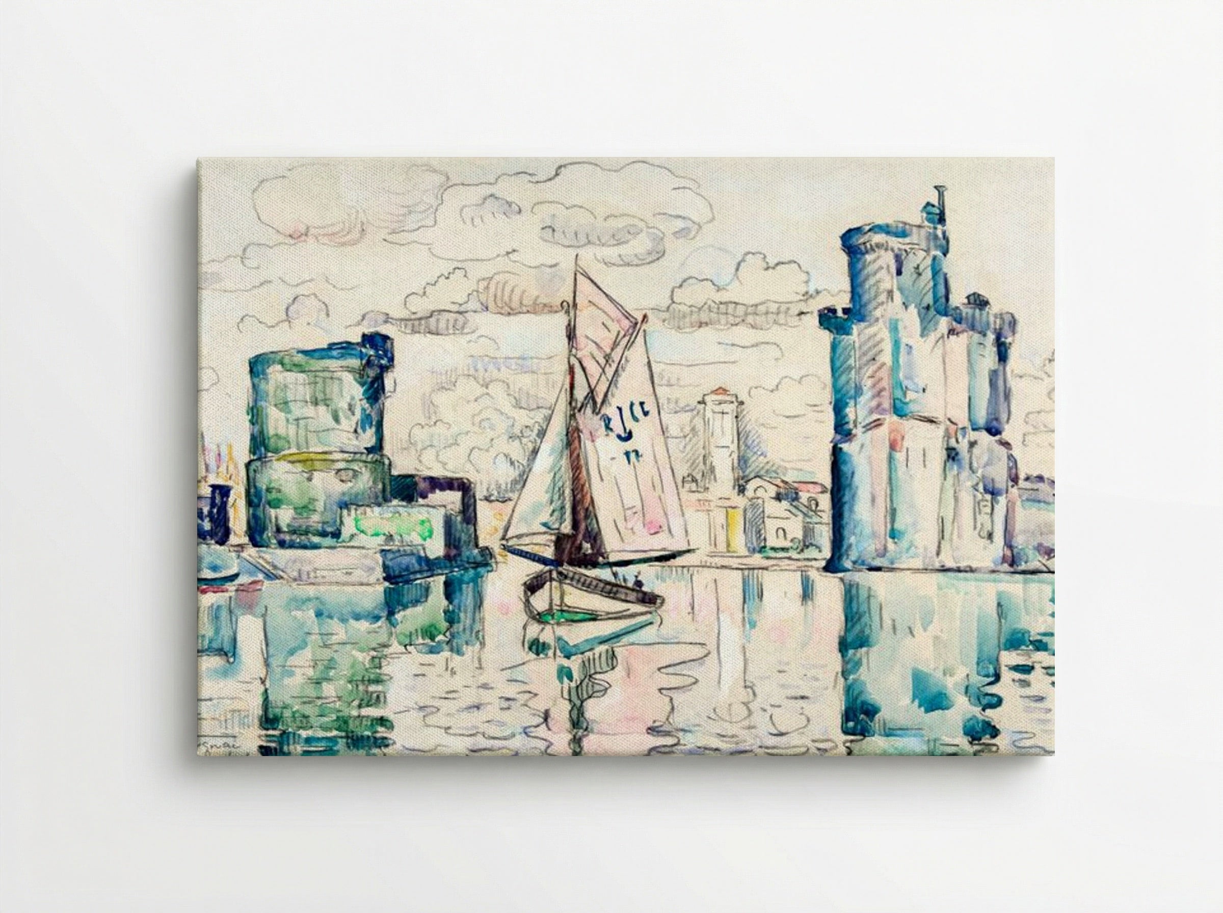 Entrance to the Harbour of La Rochelle - Paul Signac - Canvas