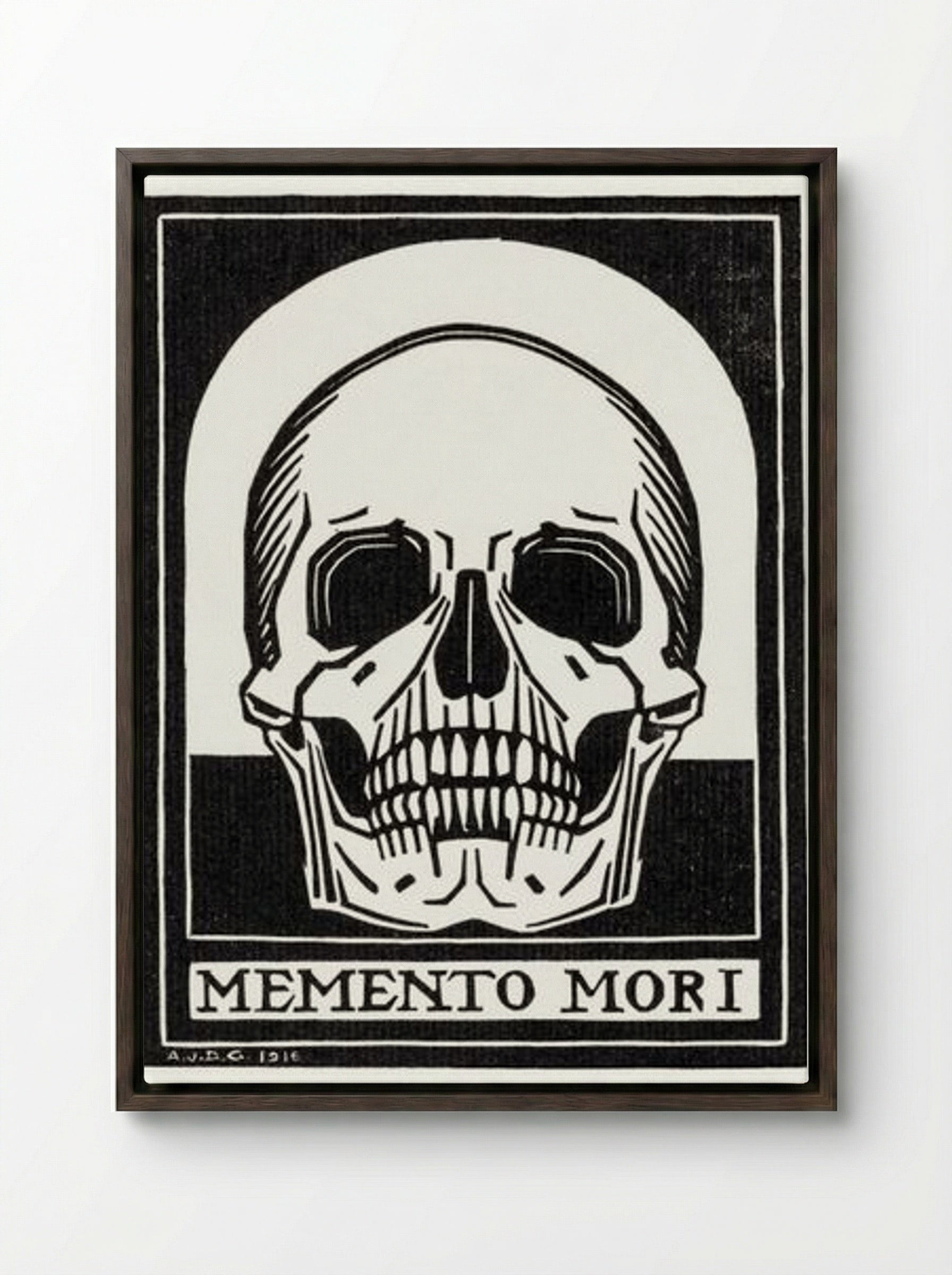 Memento Mori - Julie de Graag - Framed Canvas Dark Wood