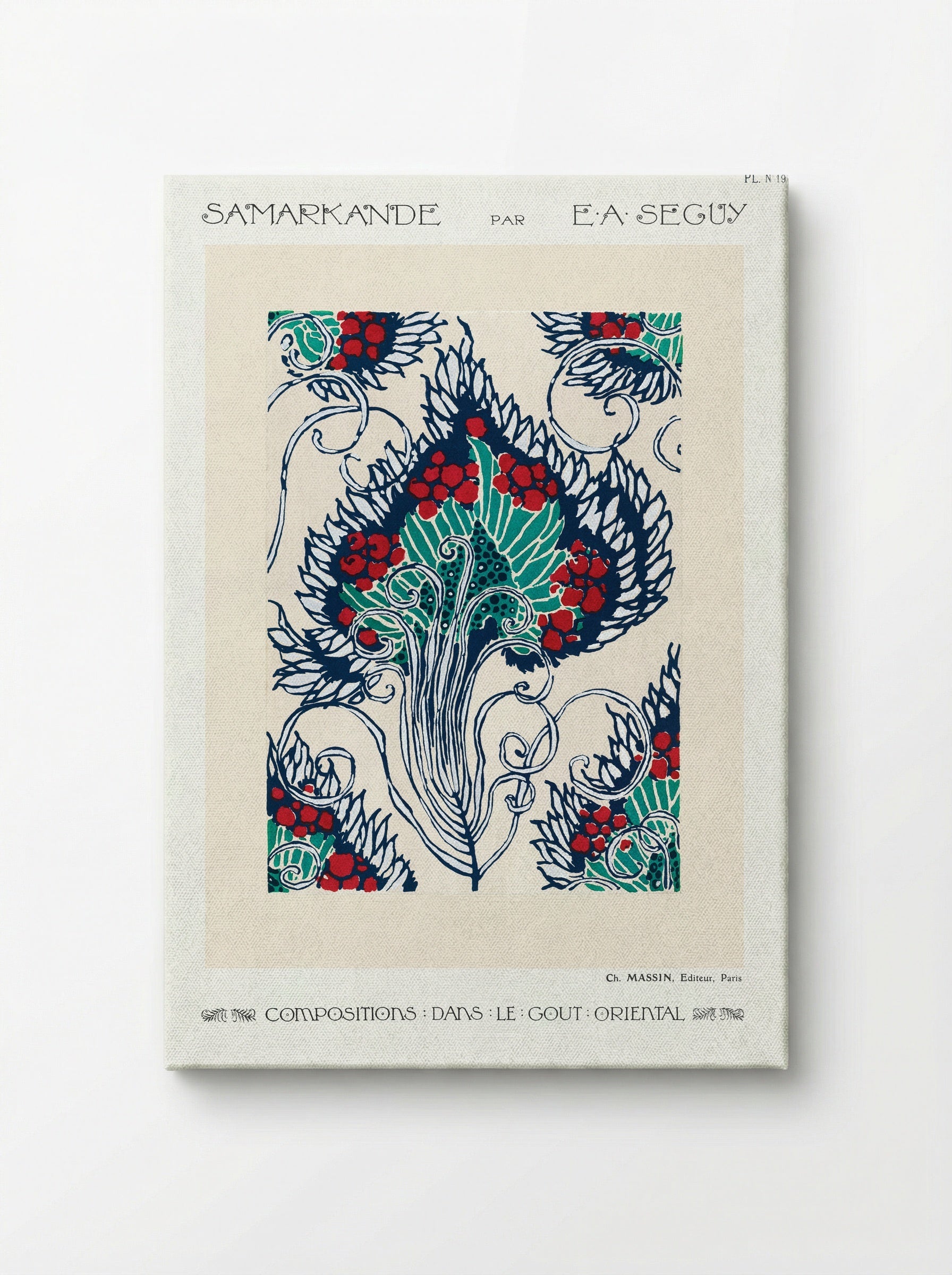 Samarkande, Planche 19 (Botanical Pattern) - Émile-Allain Séguy - Canvas